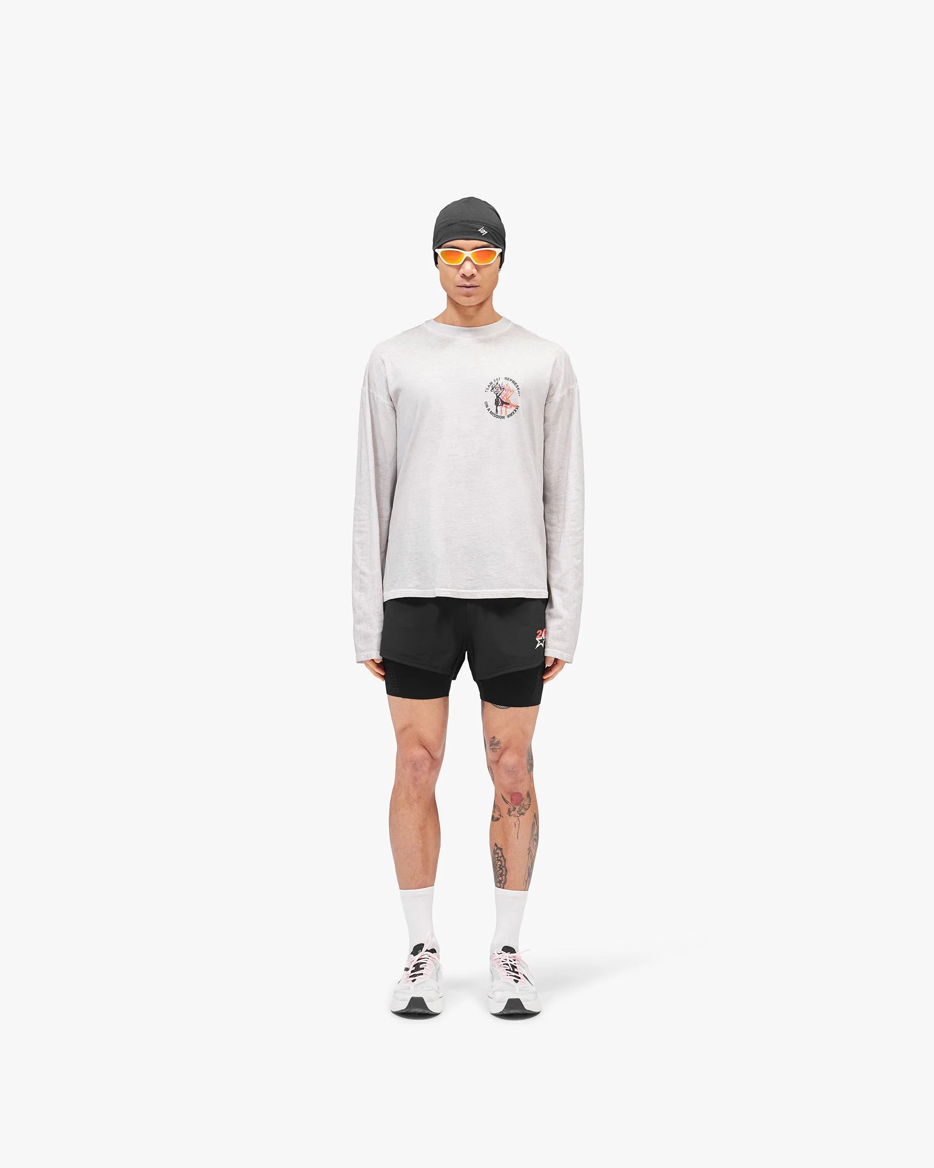 247 Torch Boxy Long Sleeve T-Shirt - Bleach Wash - Image 6