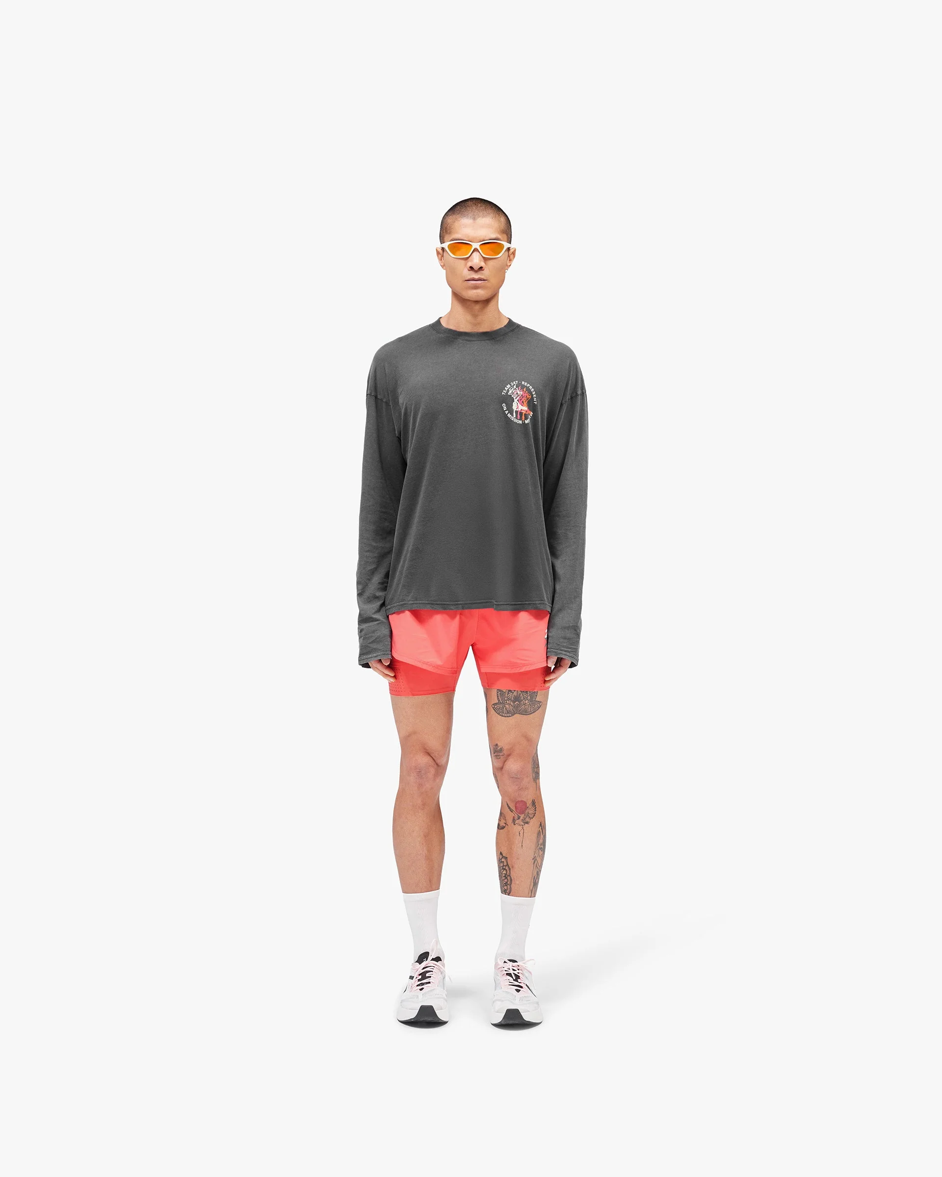 247 Torch Boxy Long Sleeve T-Shirt - Washed Black - Image 6