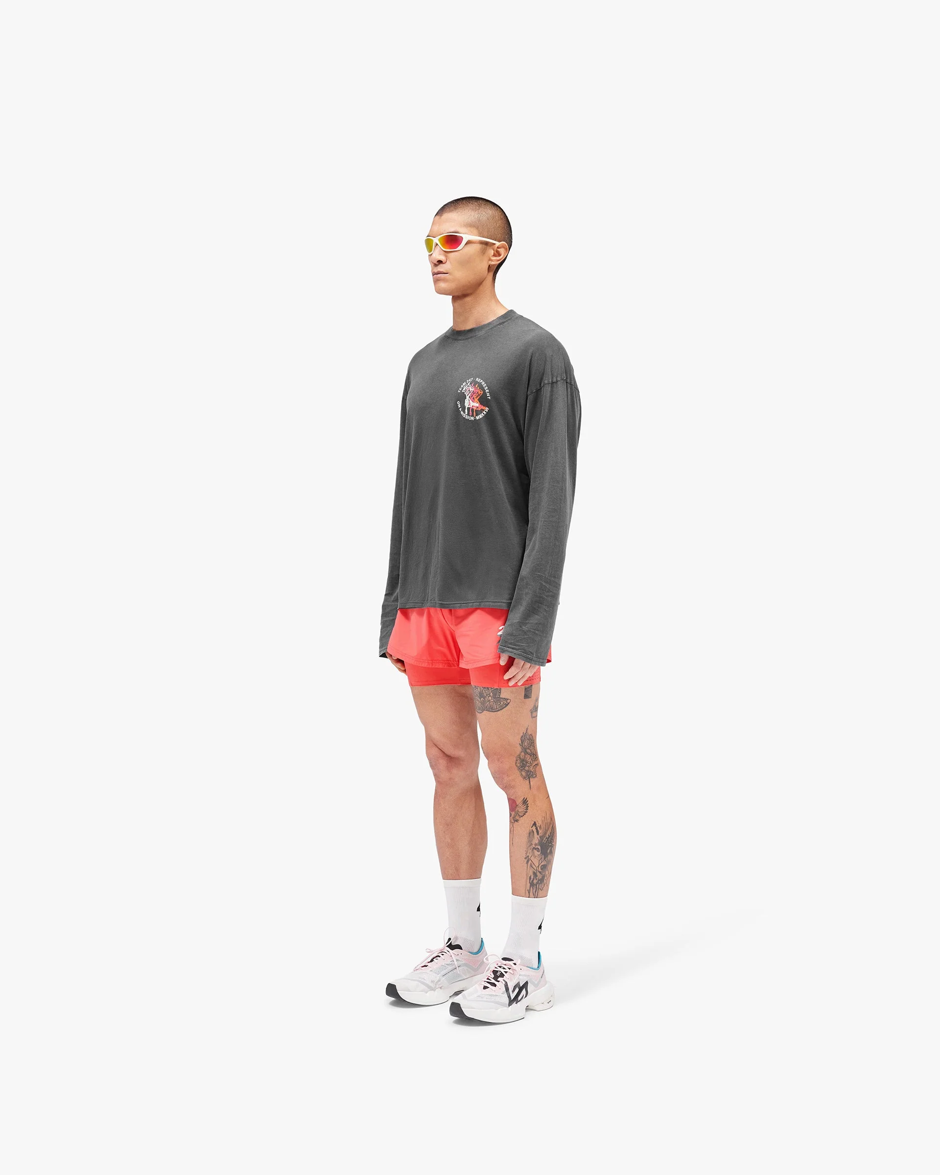 247 Torch Boxy Long Sleeve T-Shirt - Washed Black - Image 7