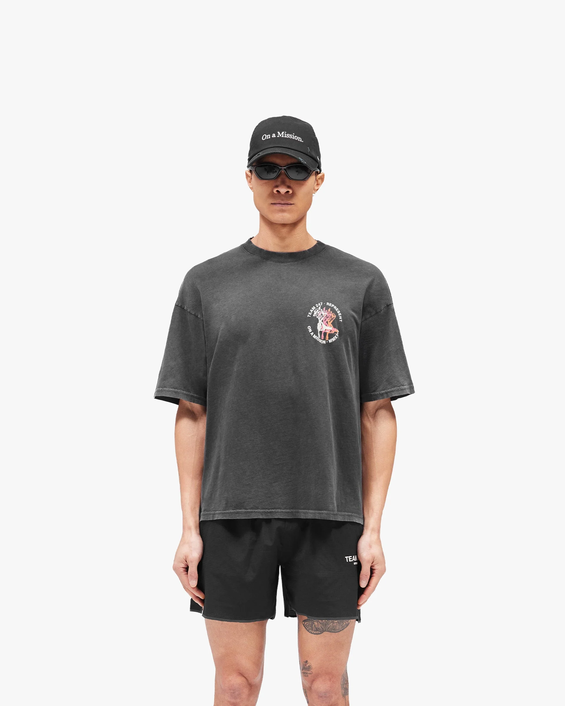 247 Torch Boxy T-Shirt - Washed Black - Image 3