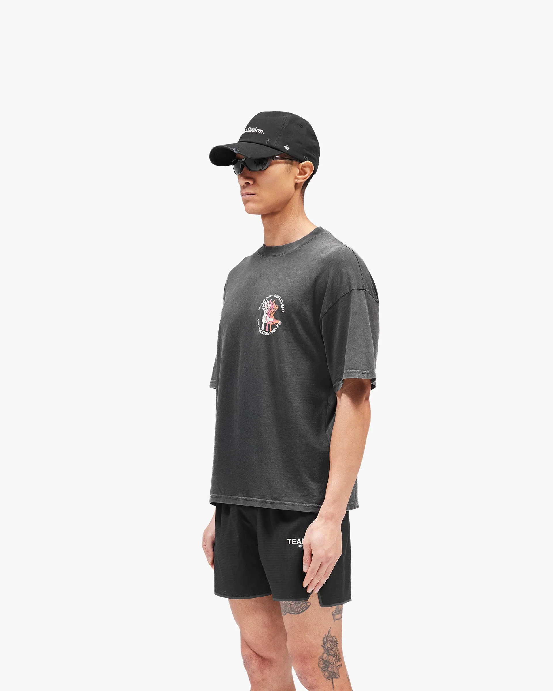 247 Torch Boxy T-Shirt - Washed Black - Image 4