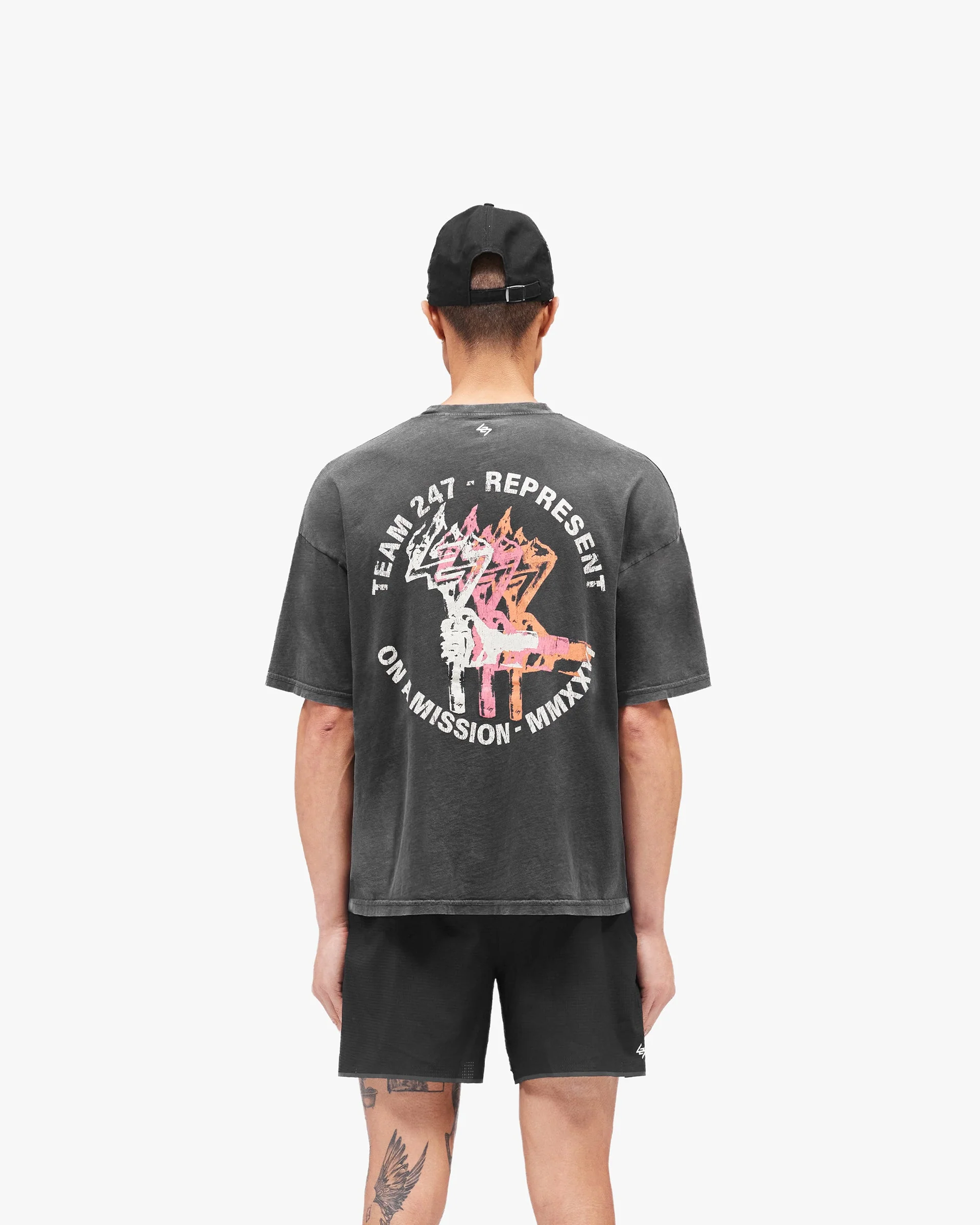 247 Torch Boxy T-Shirt - Washed Black - Image 5