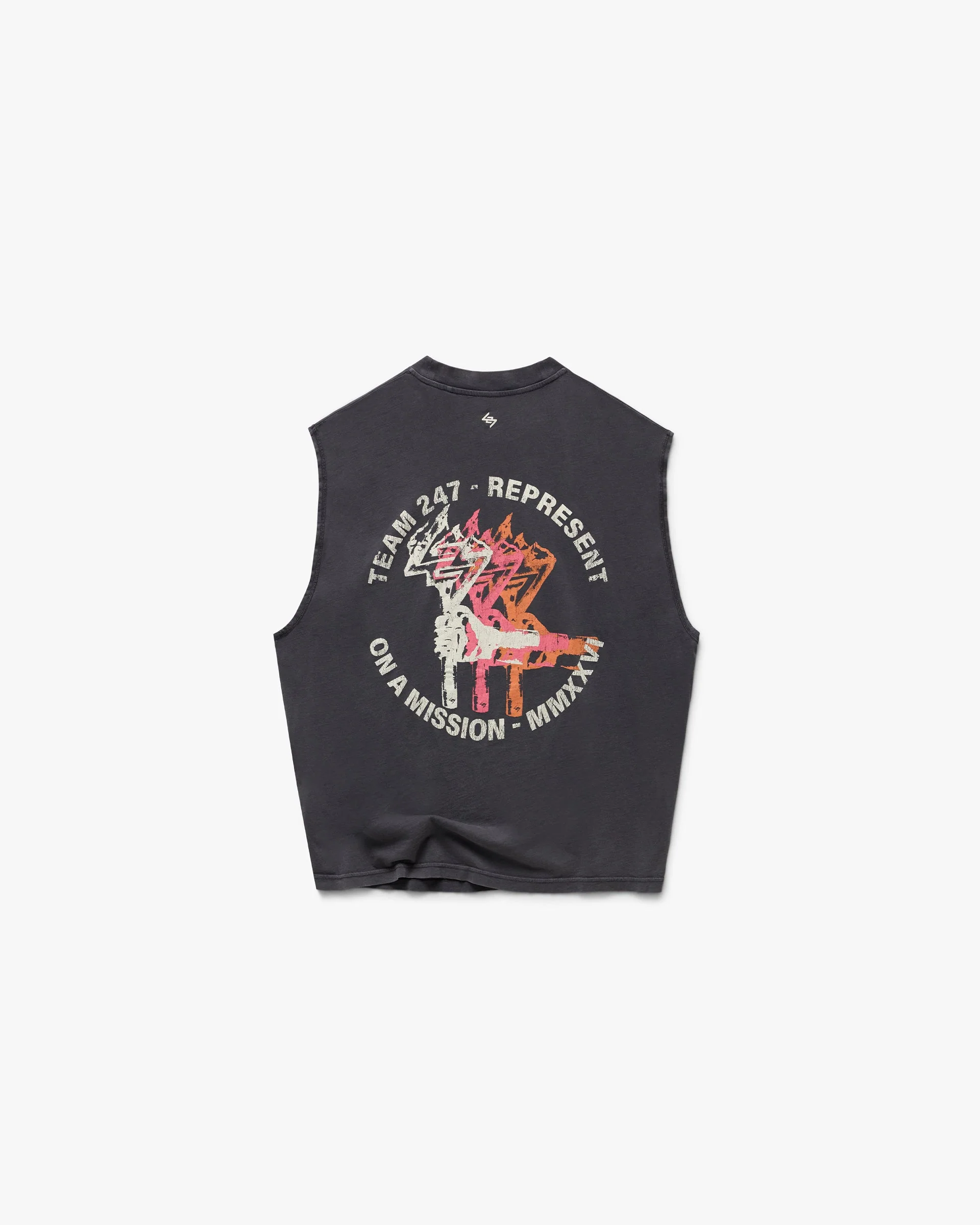 247 Torch Boxy Tank - Washed Black - Image 2