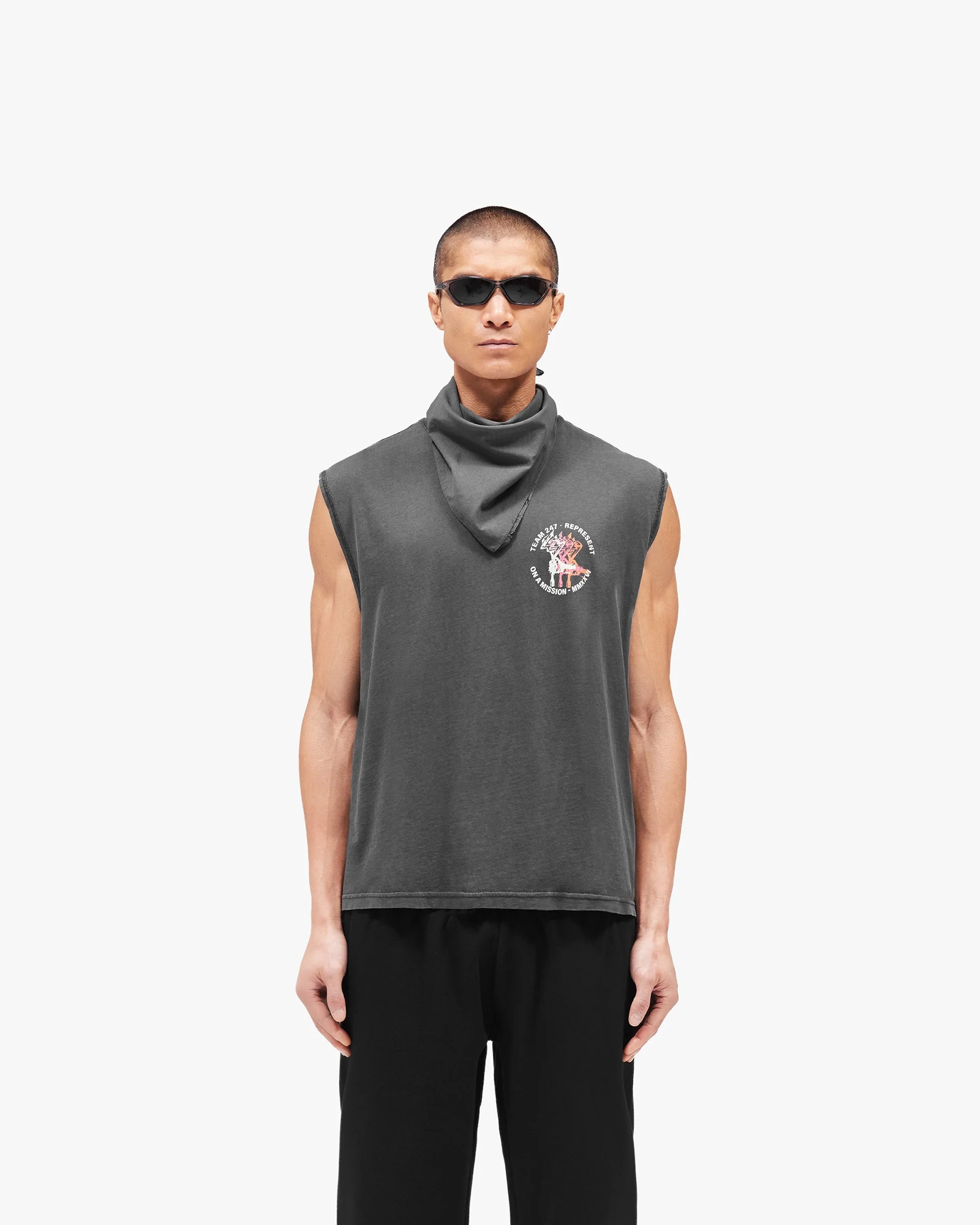 247 Torch Boxy Tank - Washed Black - Image 3