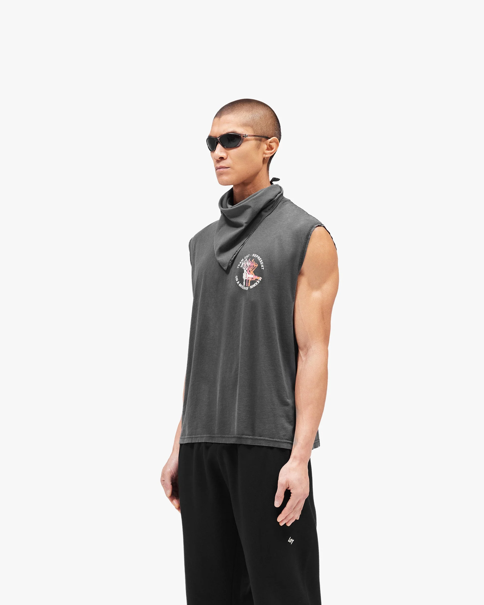 247 Torch Boxy Tank - Washed Black - Image 4