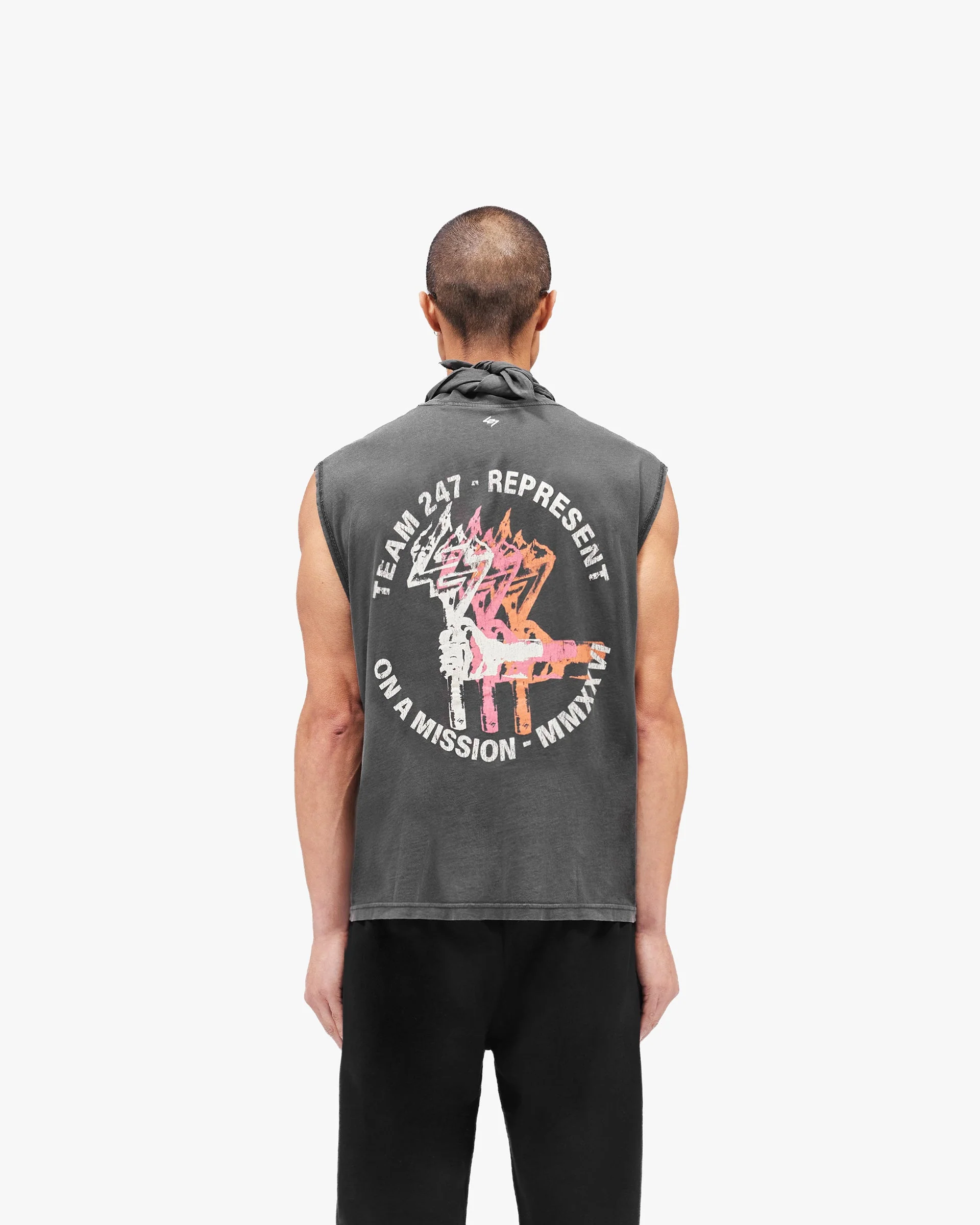 247 Torch Boxy Tank - Washed Black - Image 5