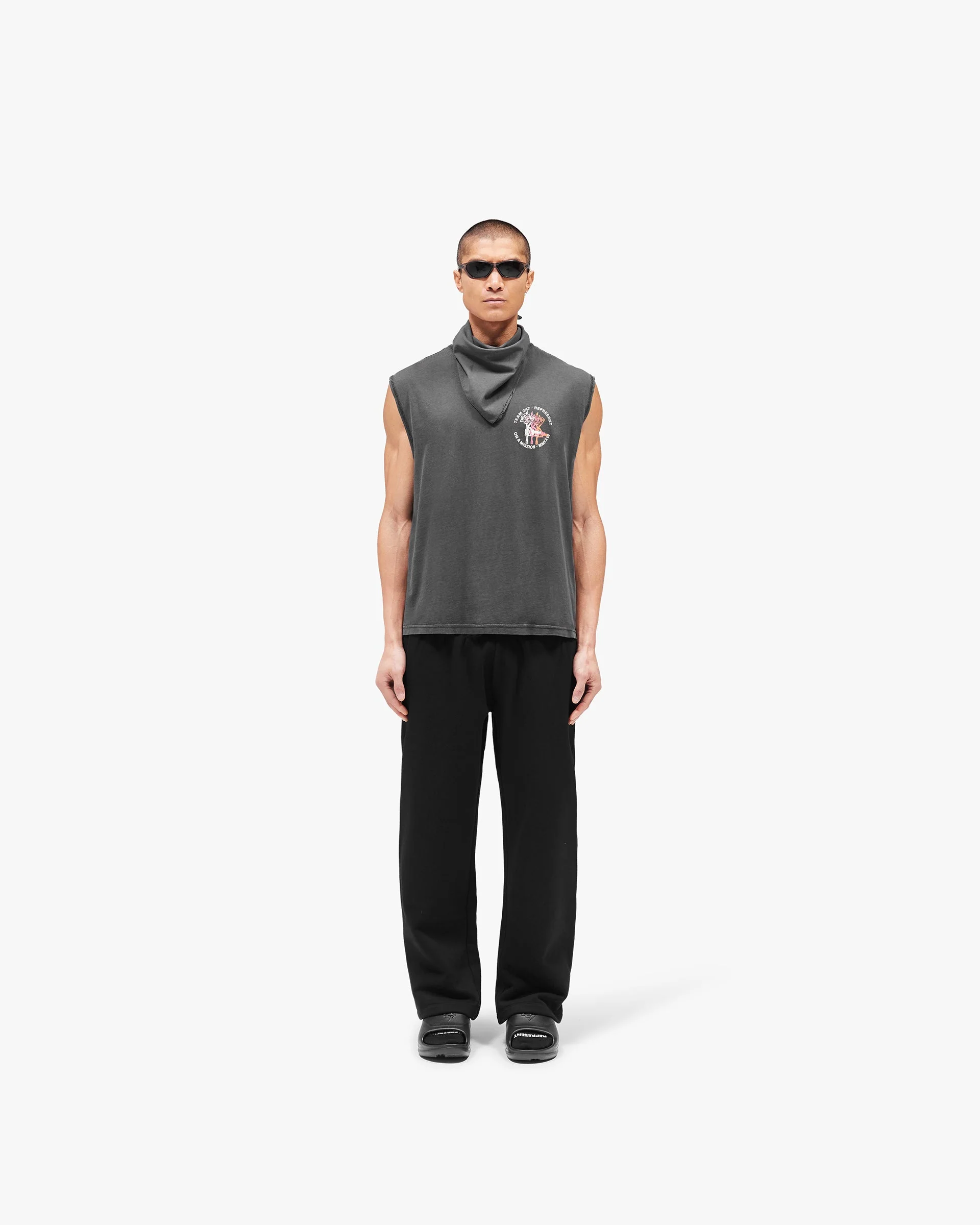 247 Torch Boxy Tank - Washed Black - Image 6