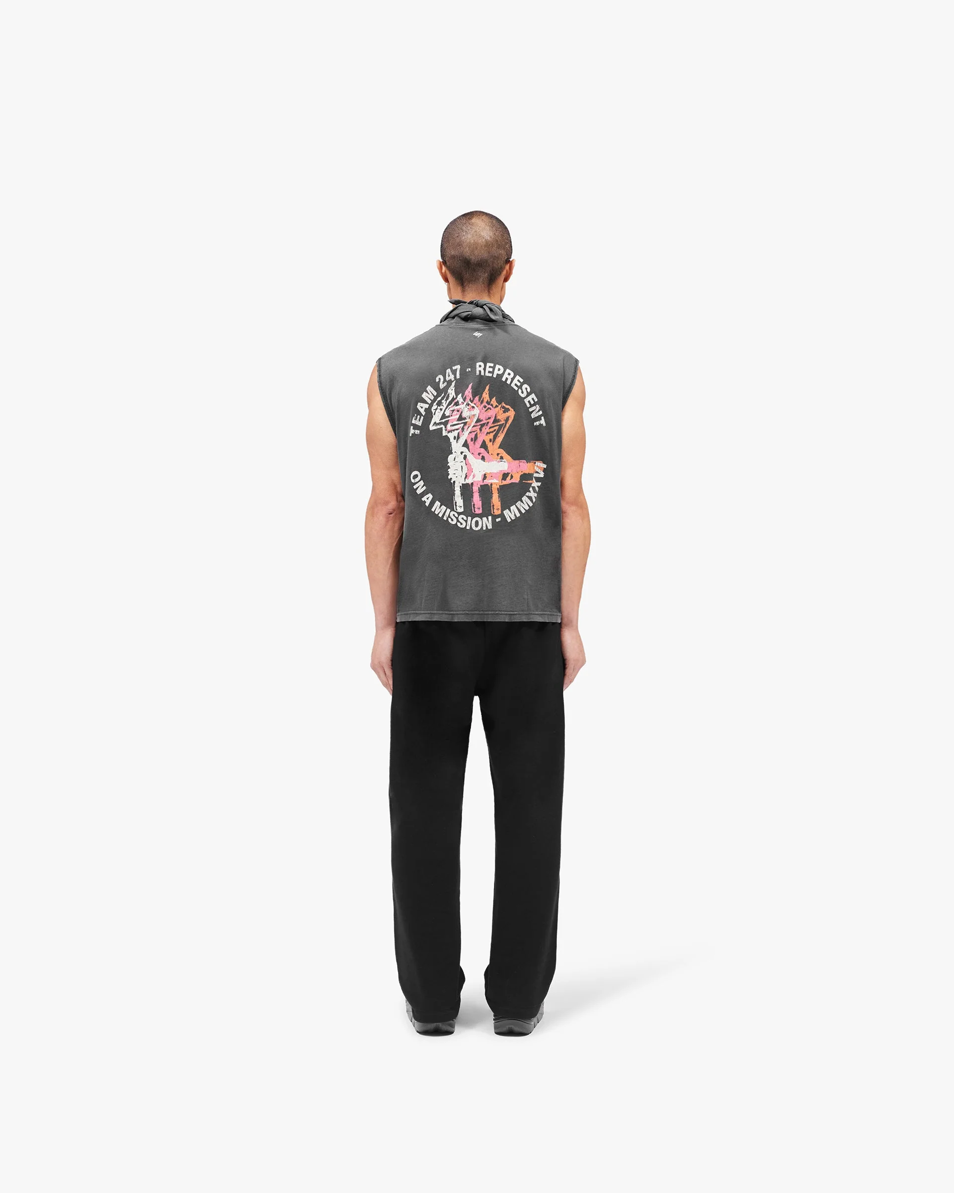 247 Torch Boxy Tank - Washed Black - Image 8