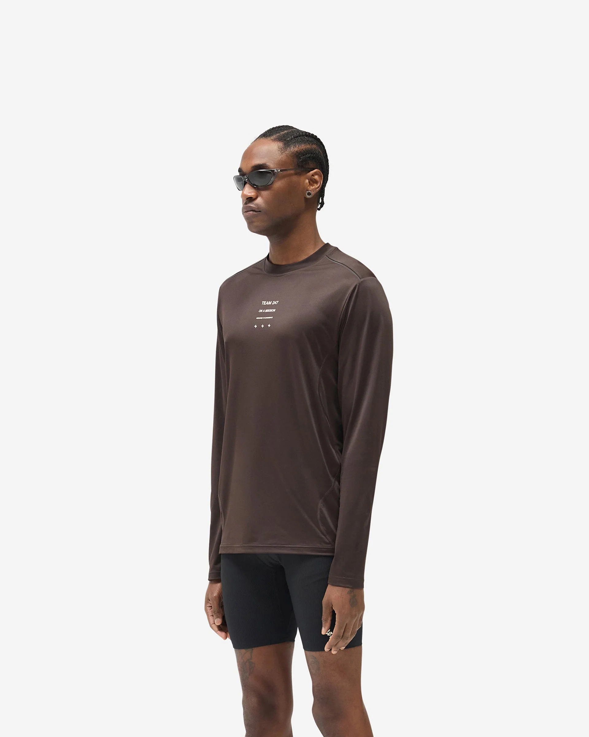 247 Trail Long Sleeve T-Shirt - Chocolate - Image 2