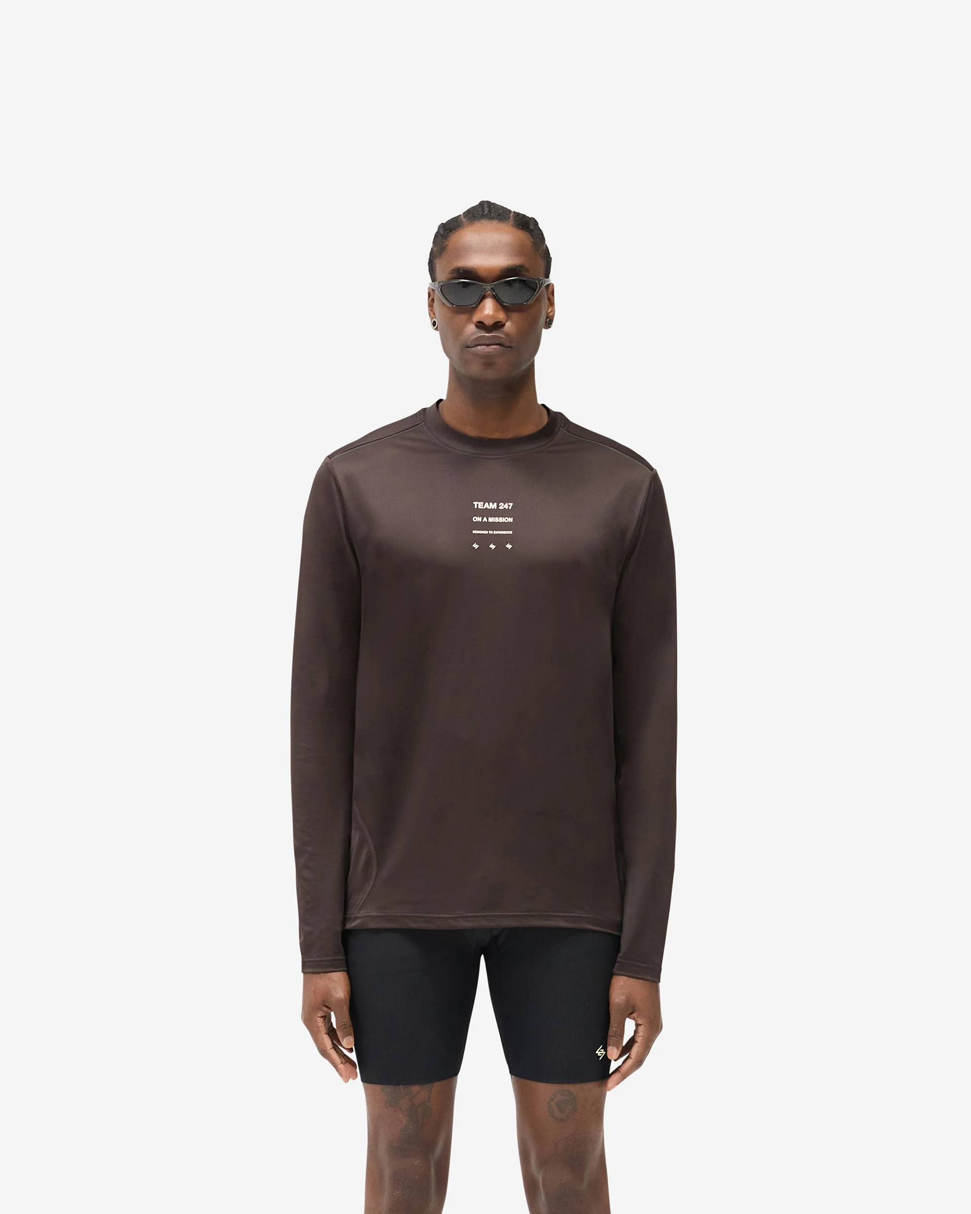 247 Trail Long Sleeve T-Shirt - Chocolate - Image 3