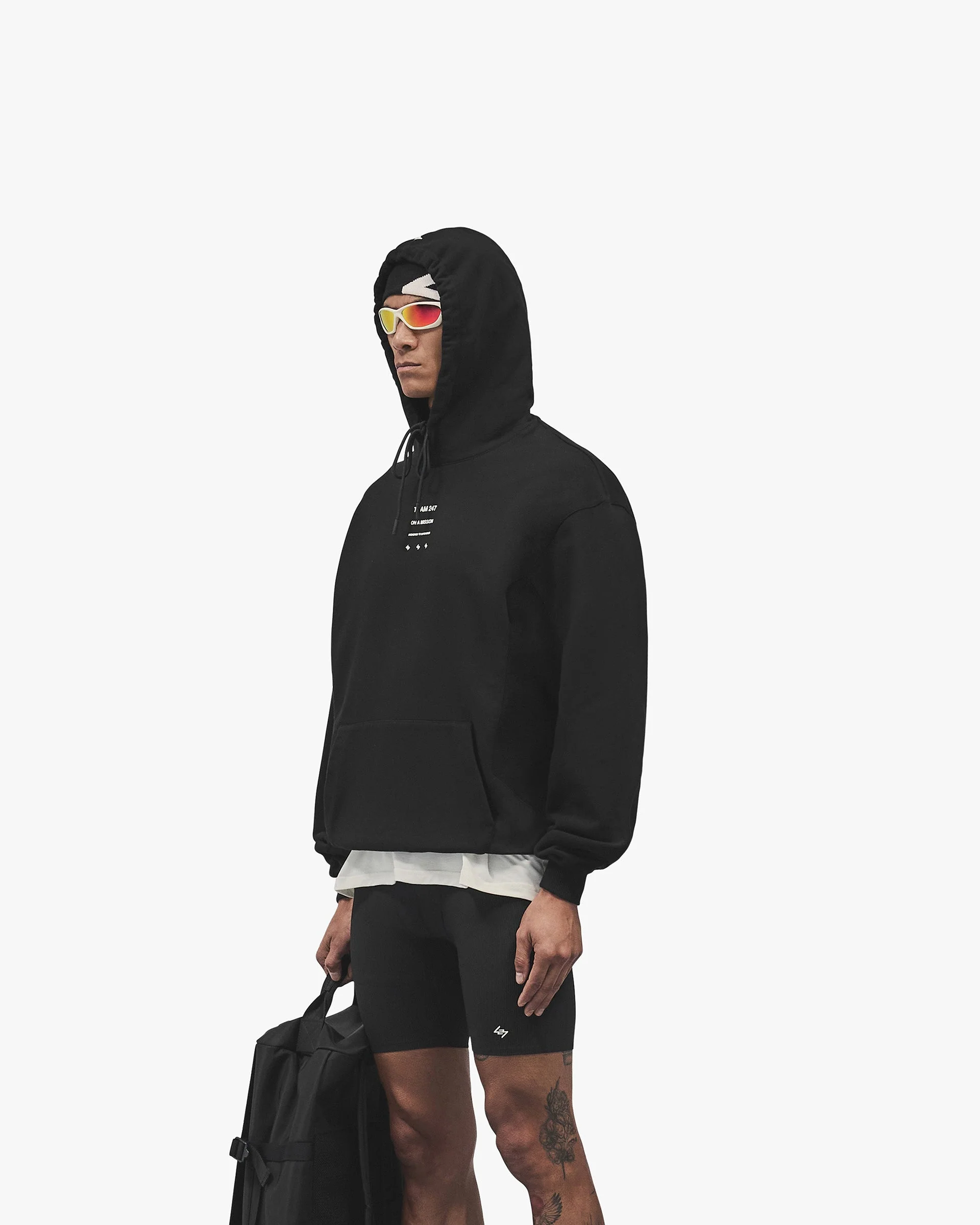 247 Uprising Oversized Hoodie - Black - Image 4