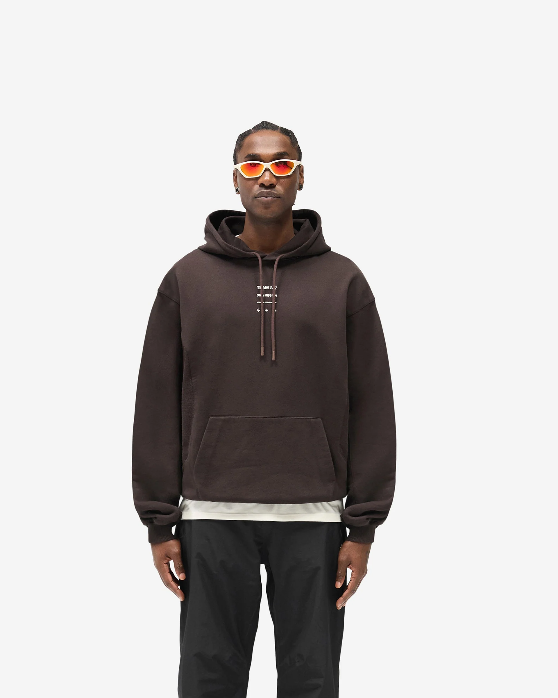 247 Uprising Oversized Hoodie - Chocolate - Image 3