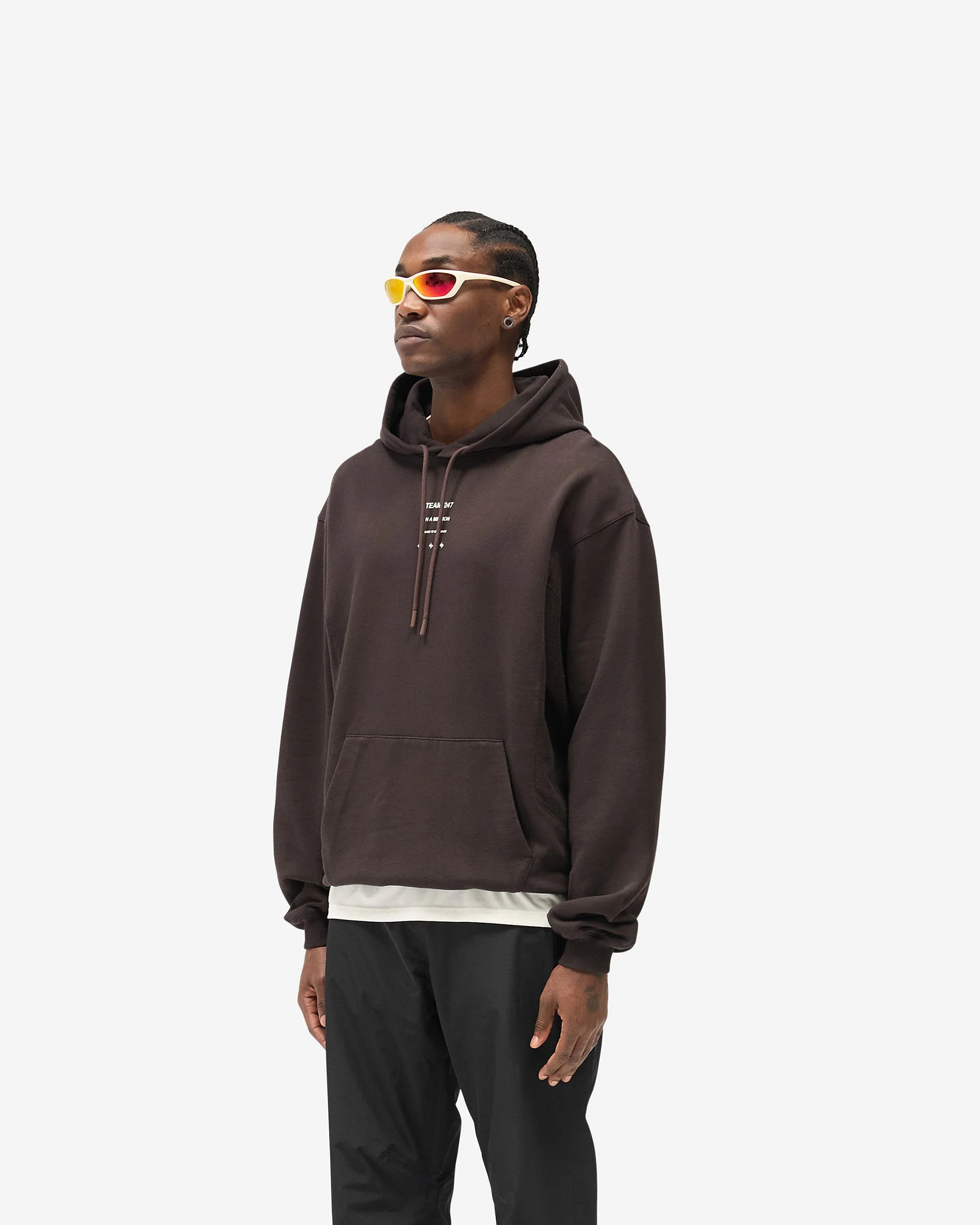 247 Uprising Oversized Hoodie - Chocolate - Image 4