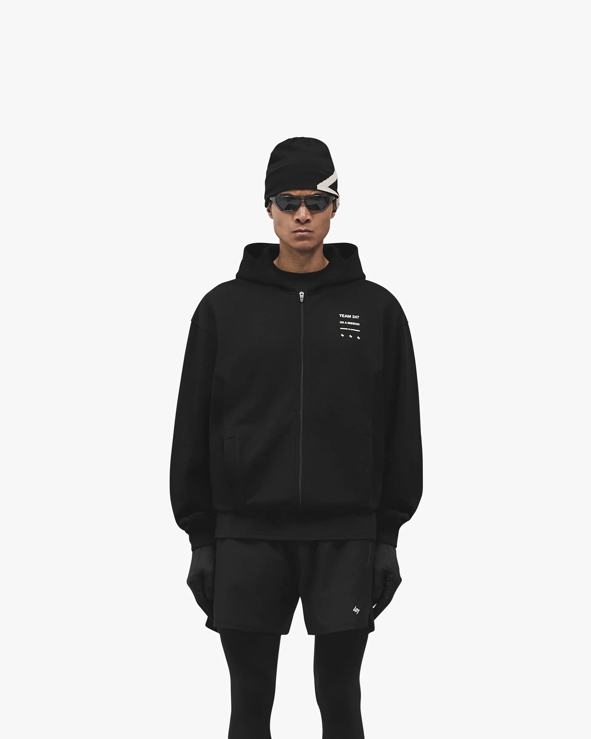 247 Uprising Zip Hoodie - Black - Image 3