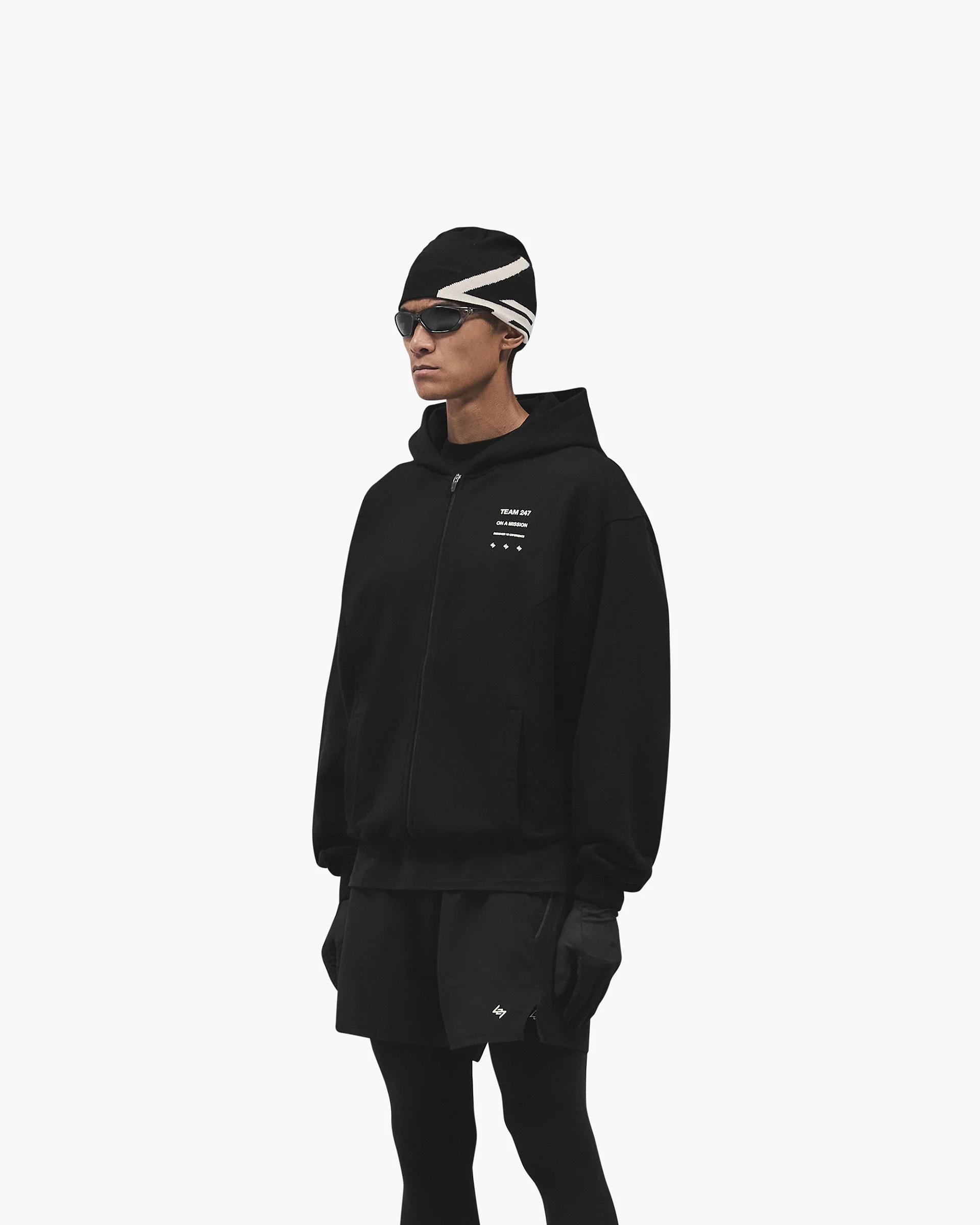 247 Uprising Zip Hoodie - Black - Image 4