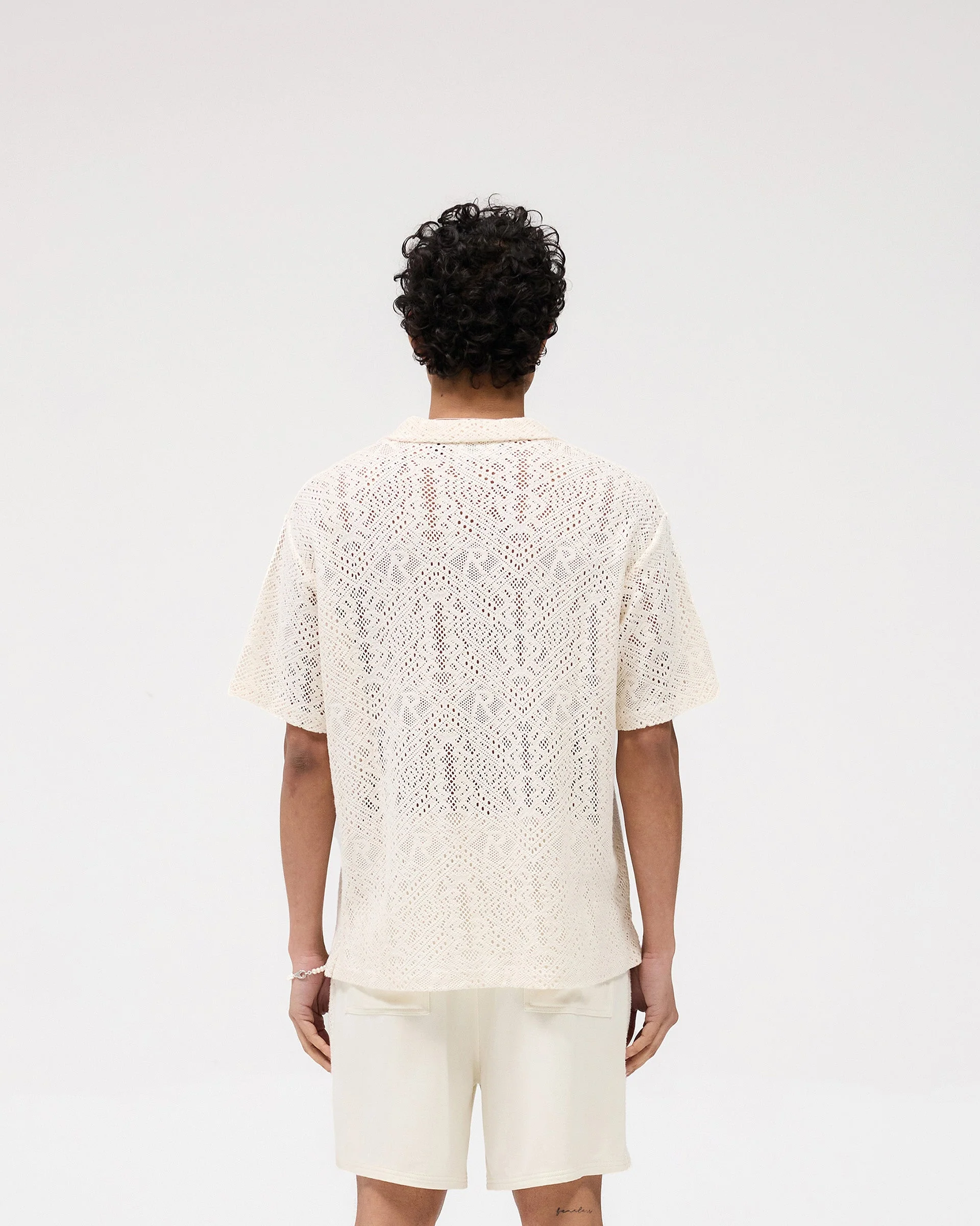 All Over Crochet Shirt - Off White - Image 4