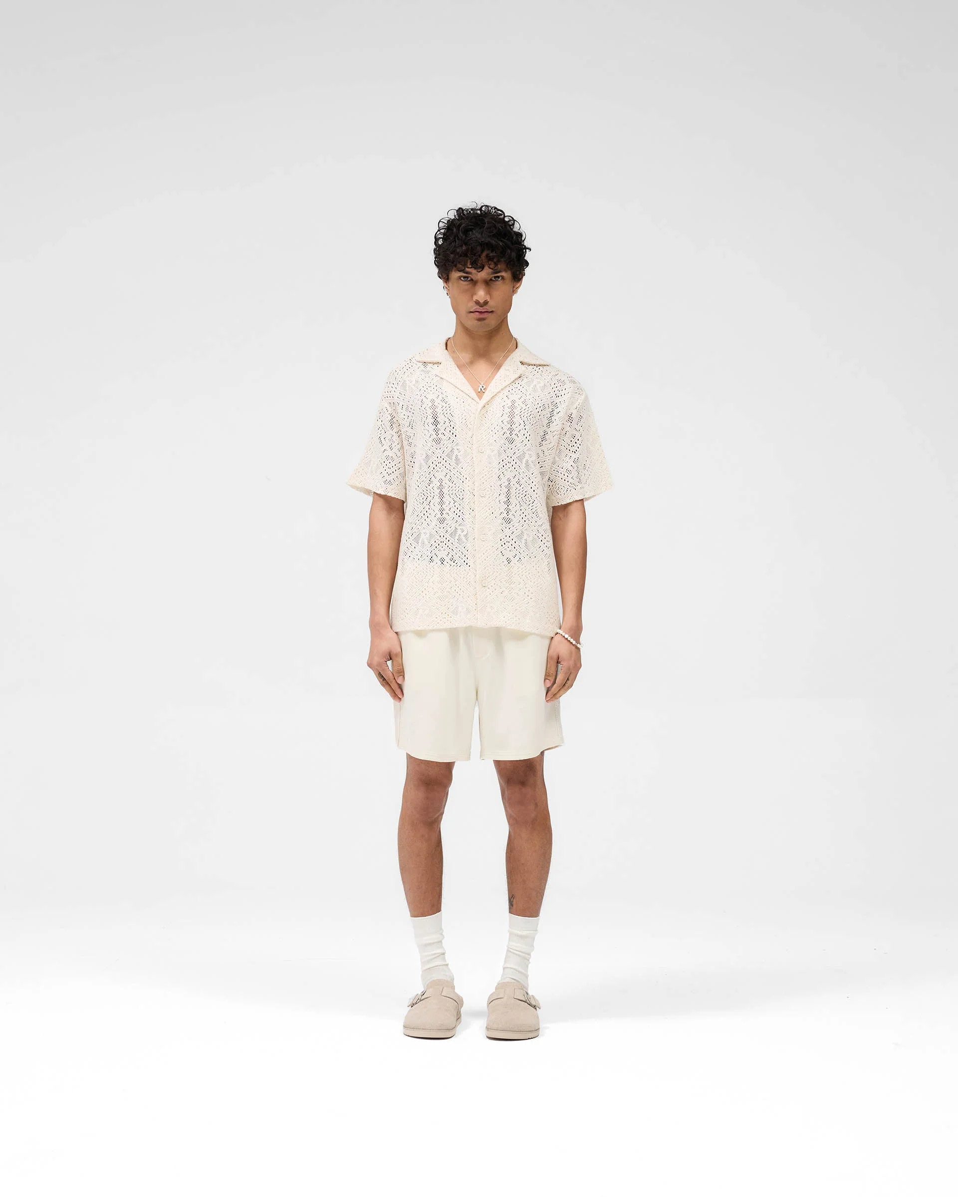 All Over Crochet Shirt - Off White - Image 5