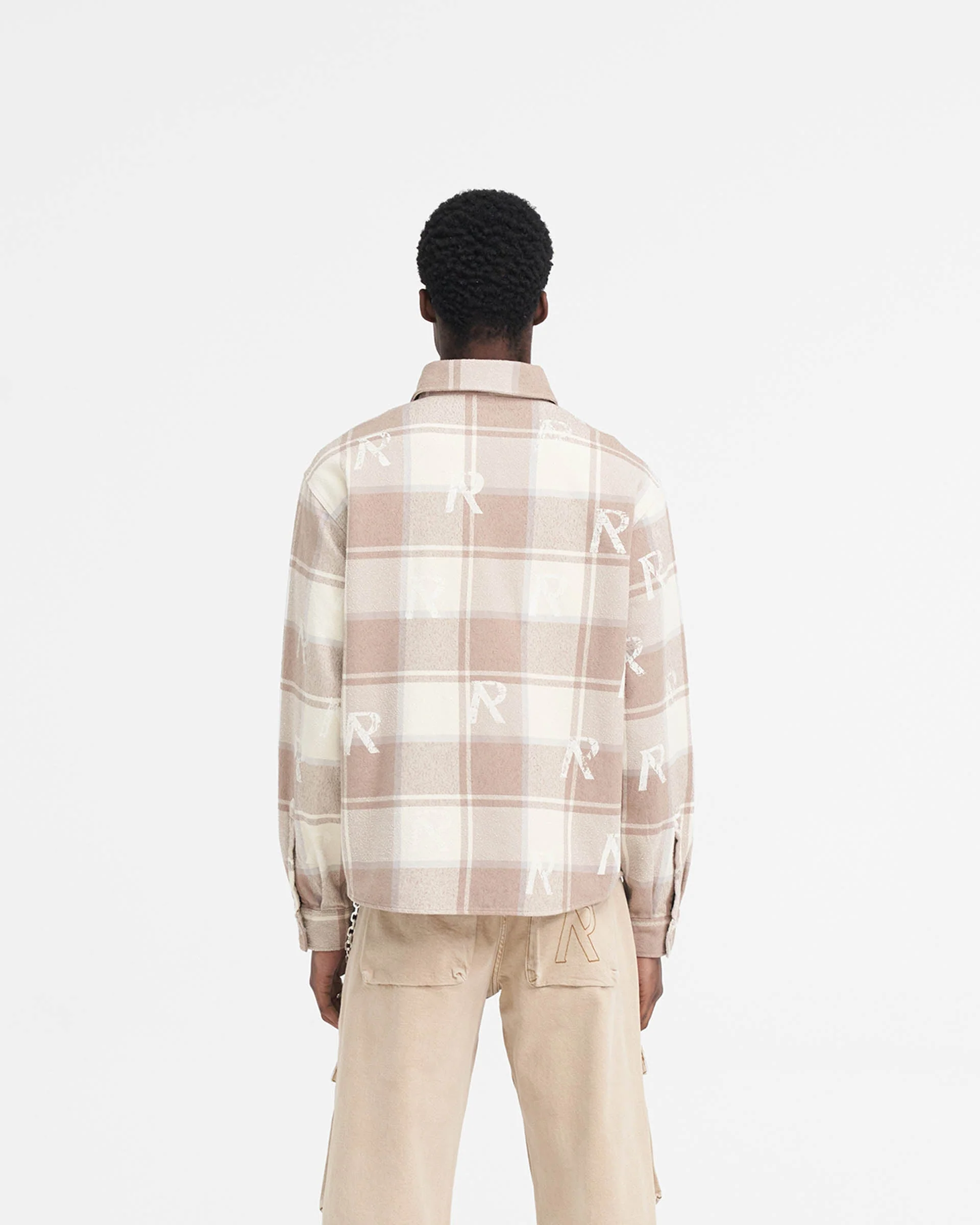 All Over Initial Flannel Shirt - Cashmere - Image 4