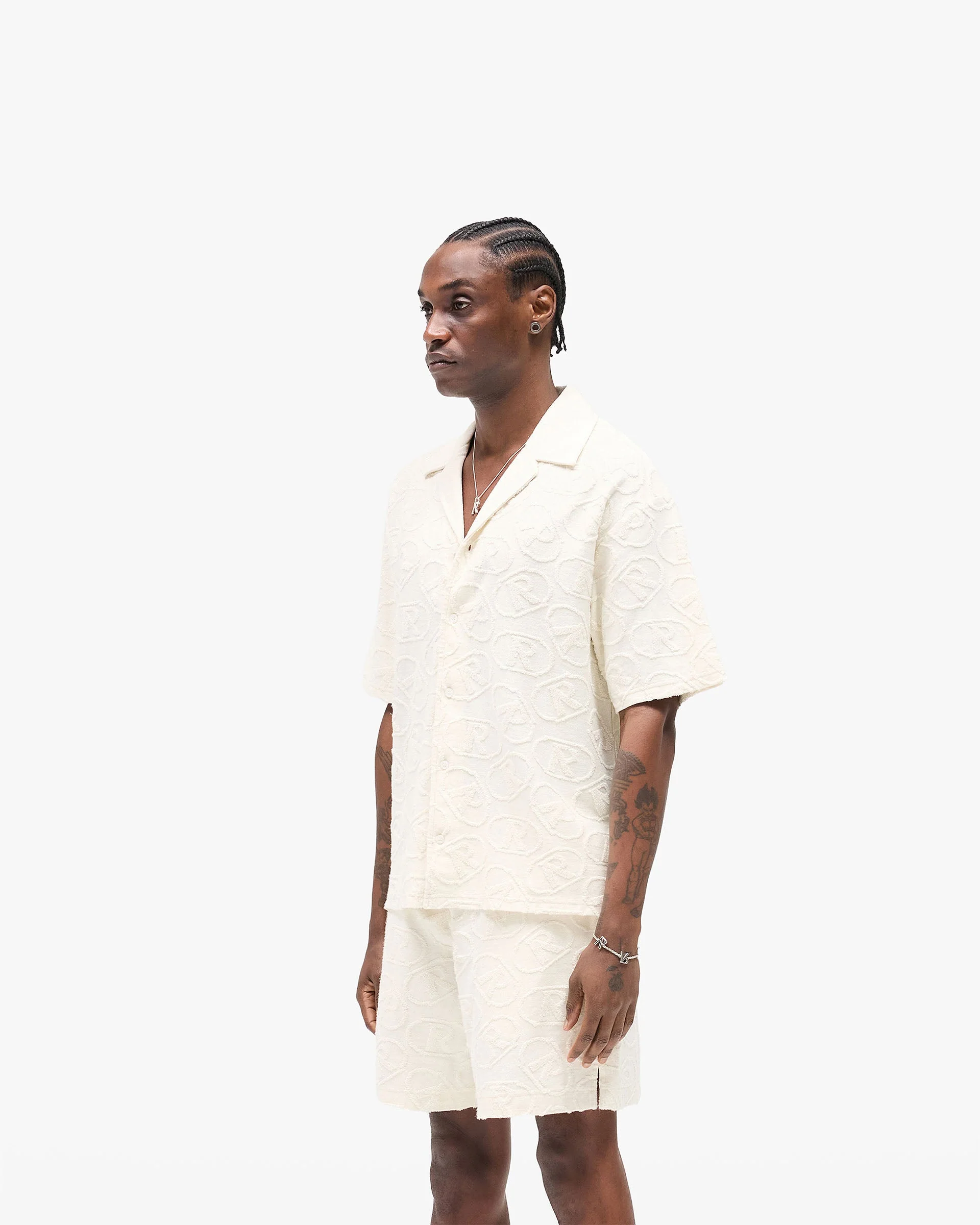 All Over Print Towel Shirt - Aged White - Image 2