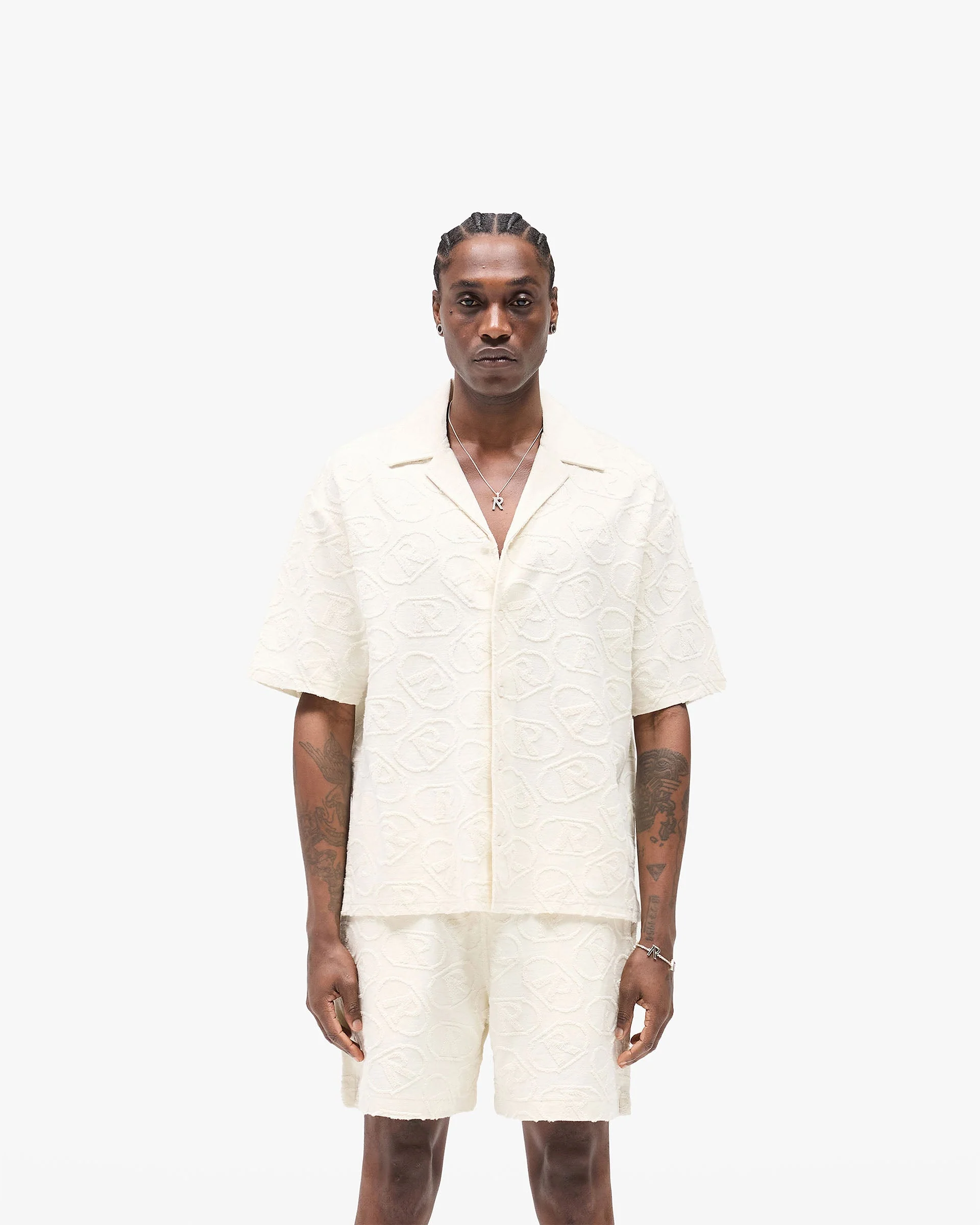 All Over Print Towel Shirt - Aged White - Image 3