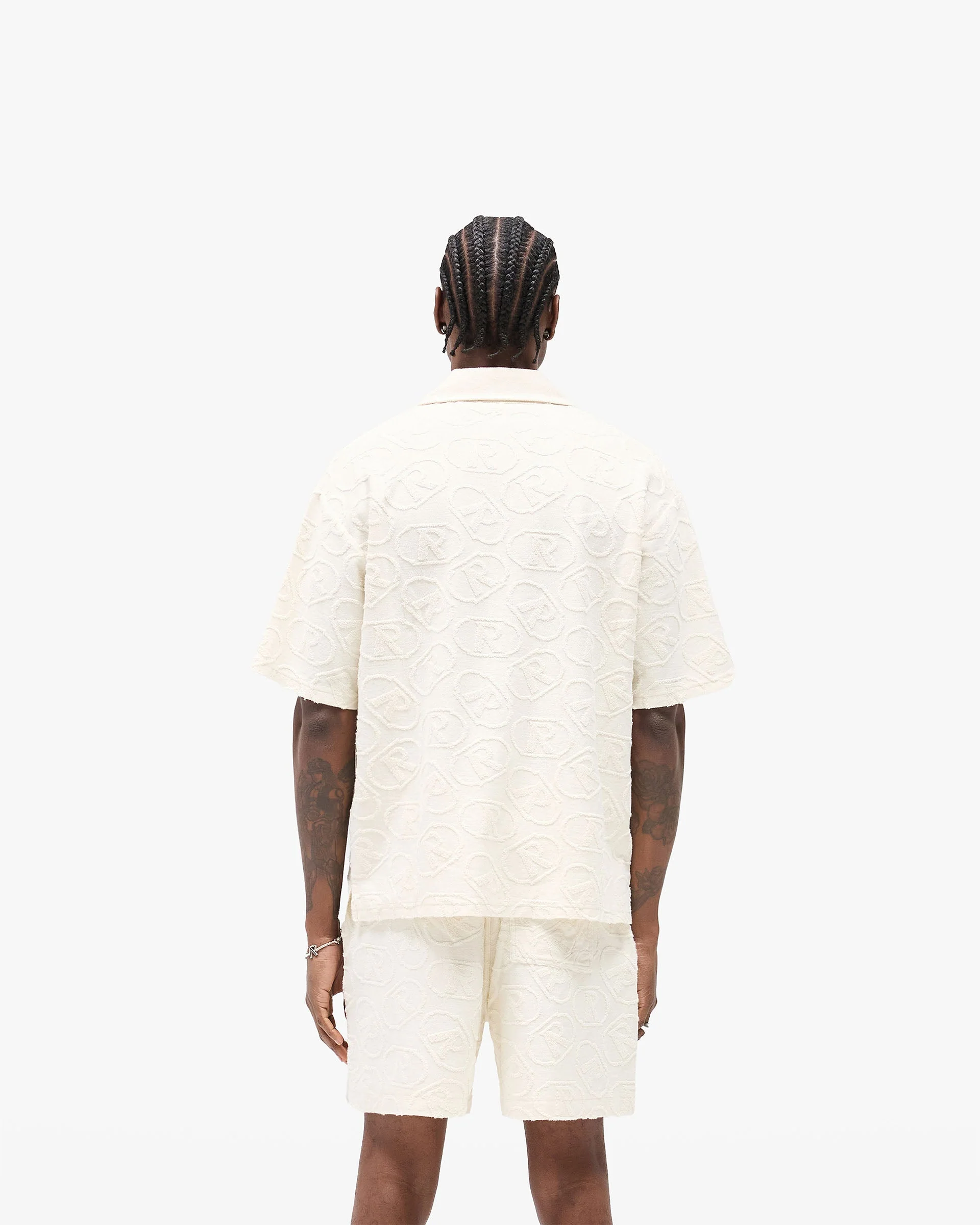 All Over Print Towel Shirt - Aged White - Image 4