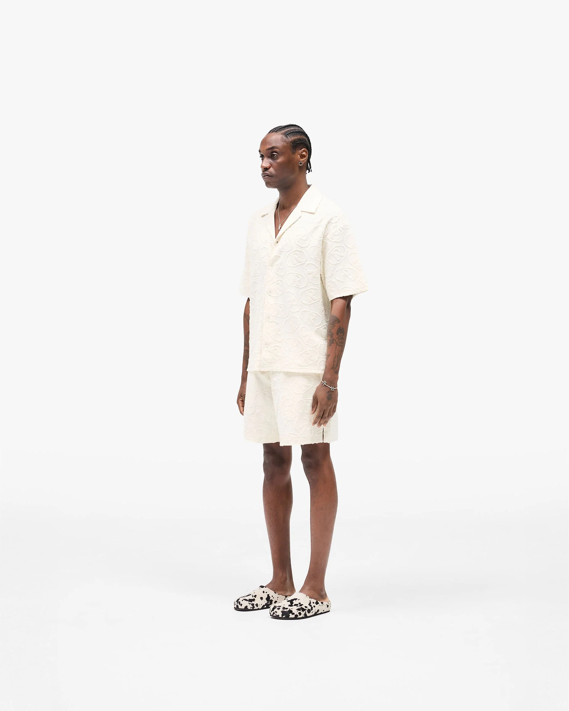All Over Print Towel Shirt - Aged White - Image 6