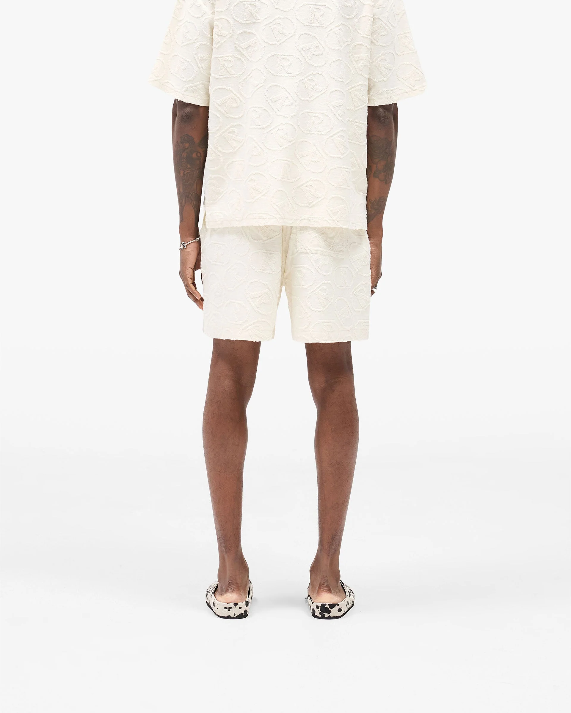 All Over Print Towel Short - Aged White - Image 4