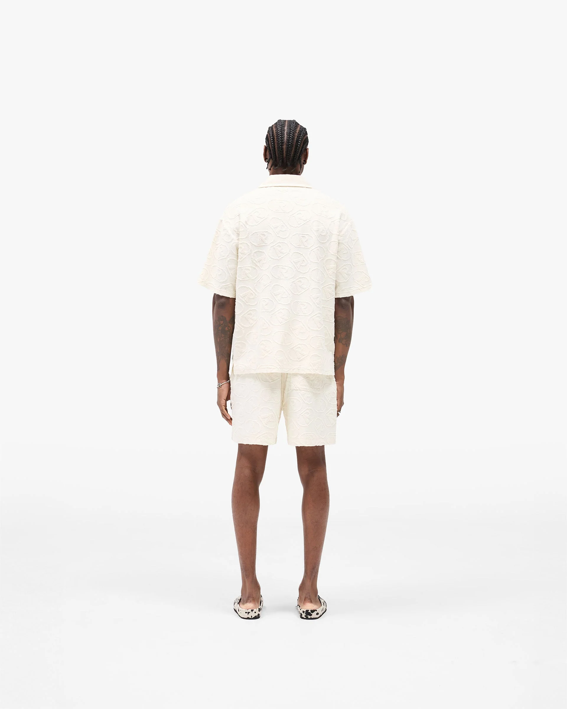 All Over Print Towel Short - Aged White - Image 8