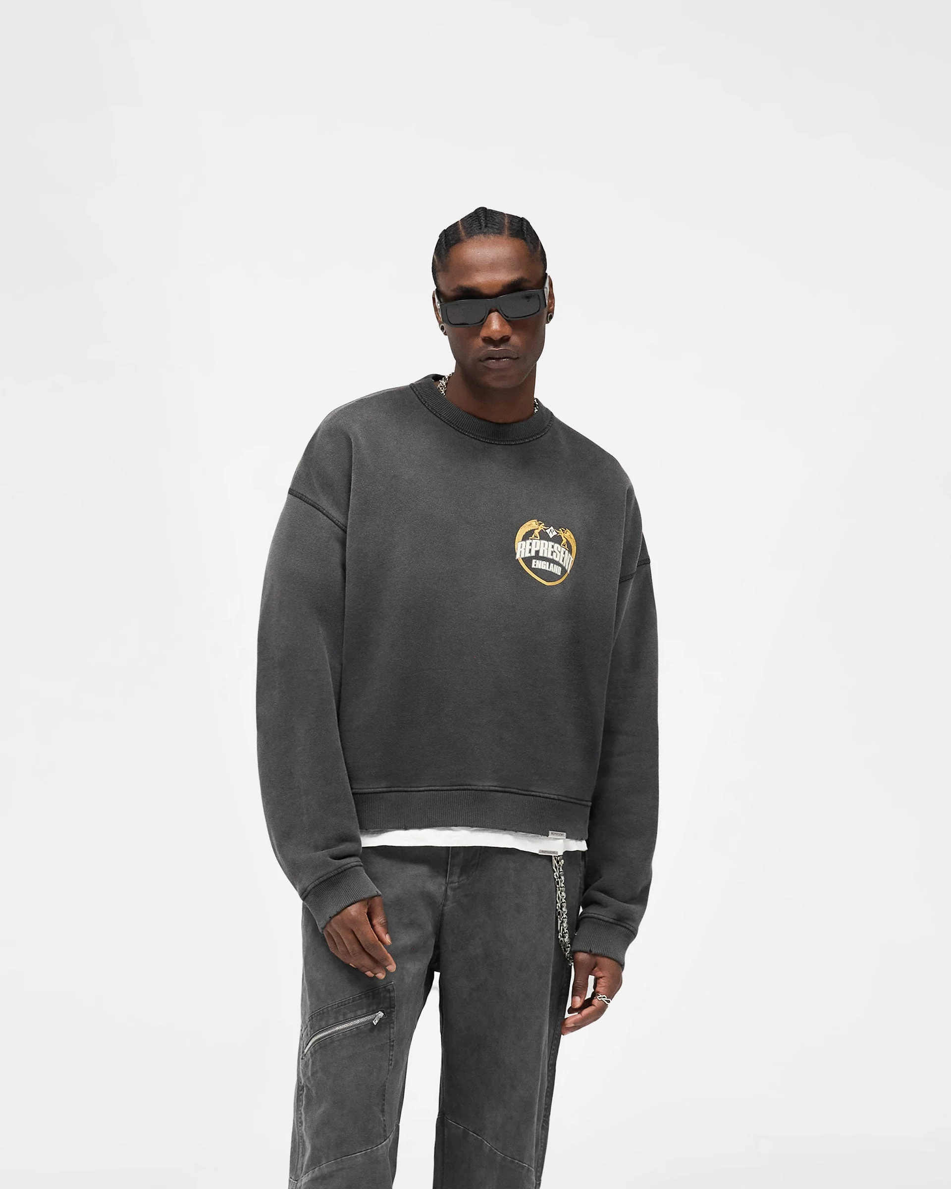 Angel Border Sweater - Stained Black - Image 3