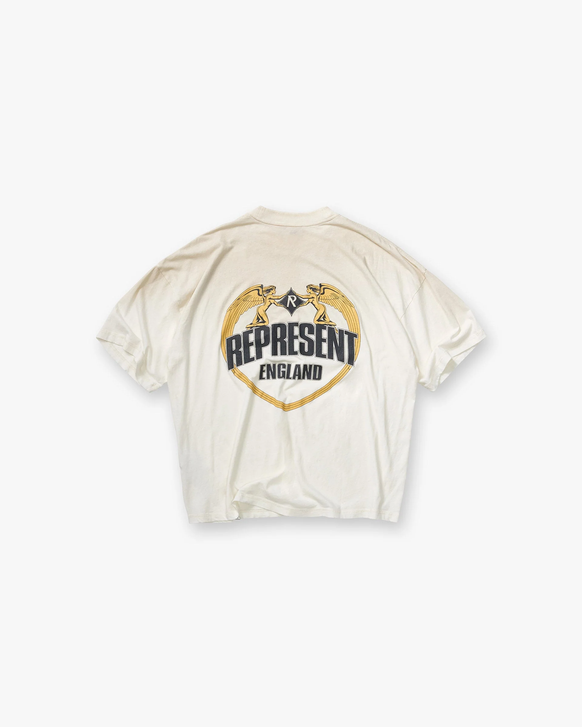 Angel Border T-Shirt - Washed Ecru - Image 2