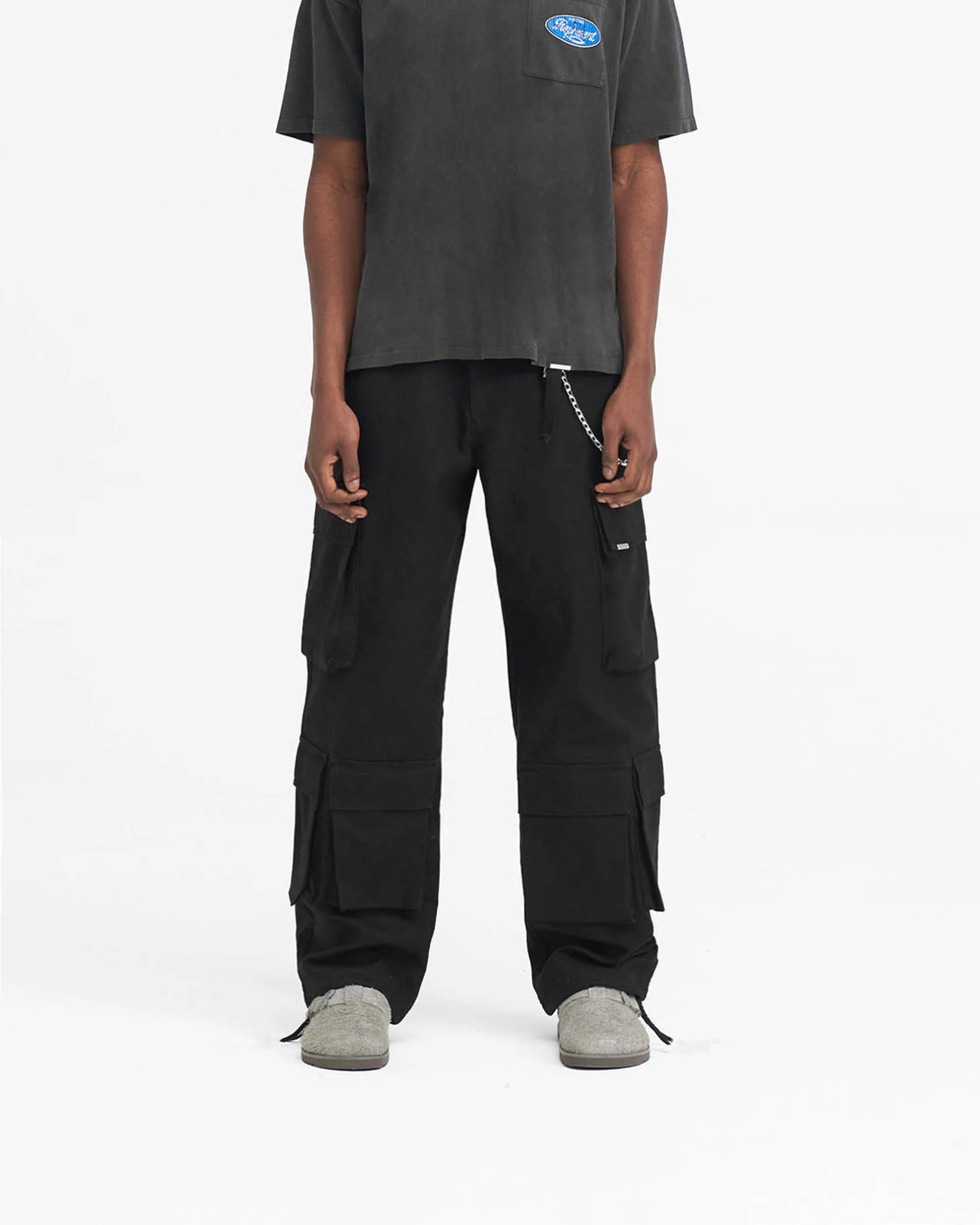 Baggy Cargo Pant - Black - Image 3