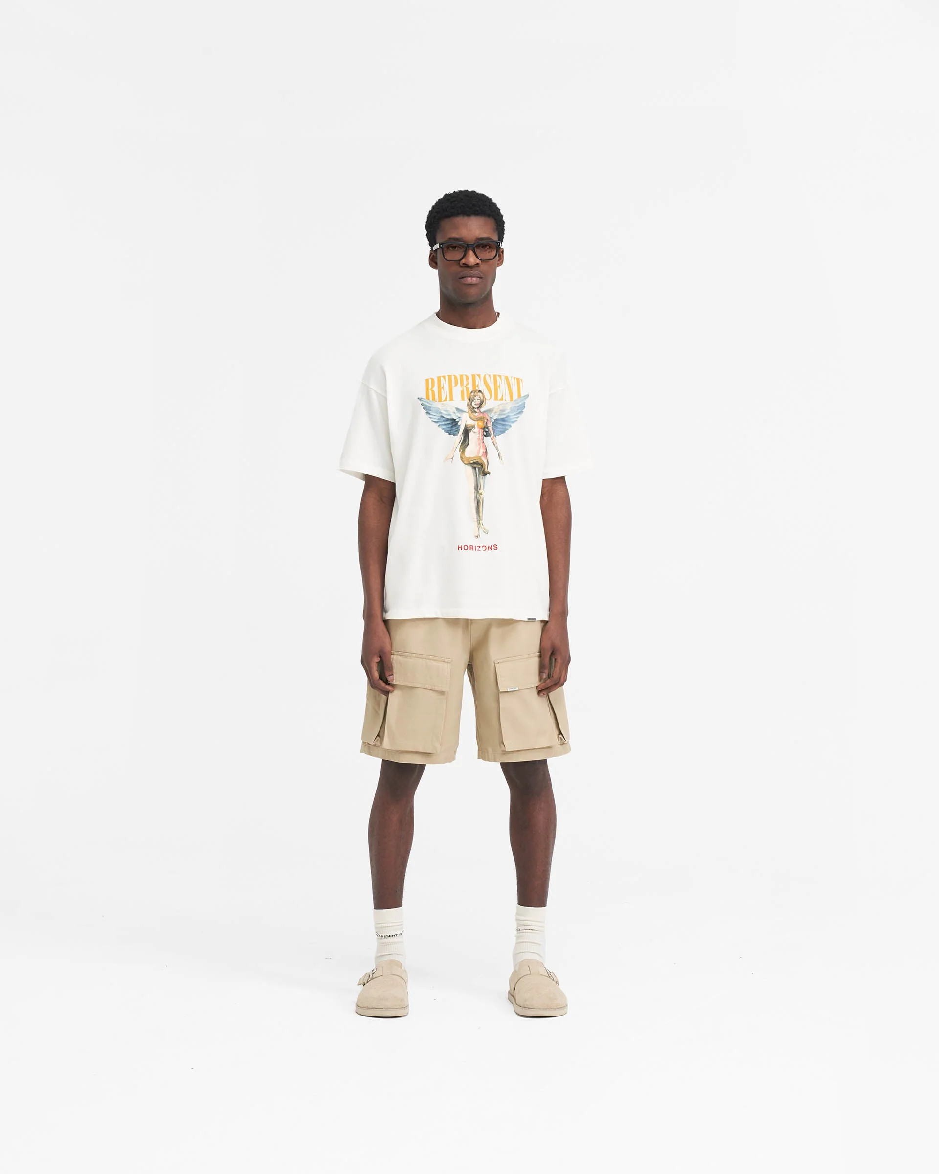 Baggy Cotton Cargo Short - Sandstone - Image 7