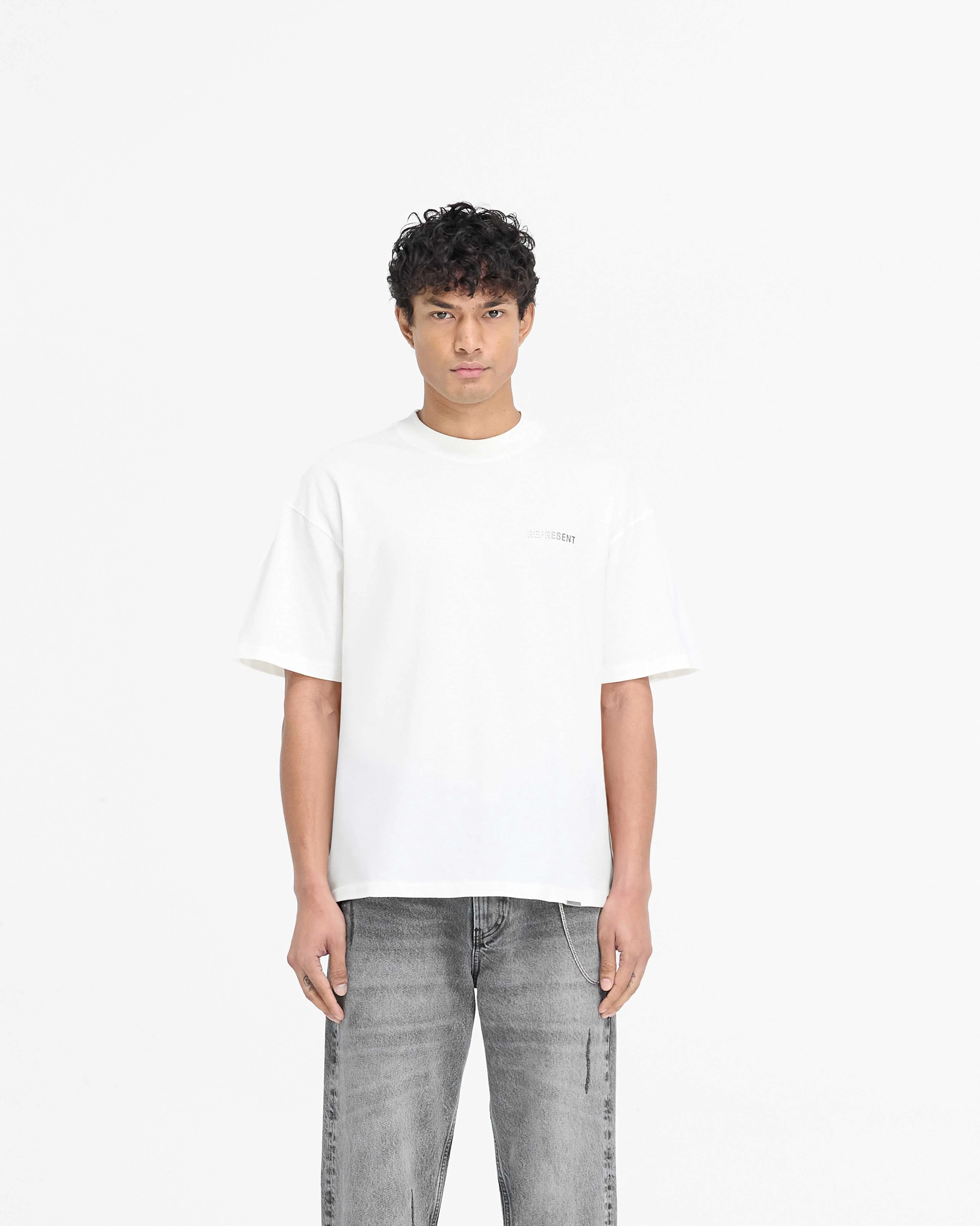 Block Logo T-Shirt - Flat White - Image 3
