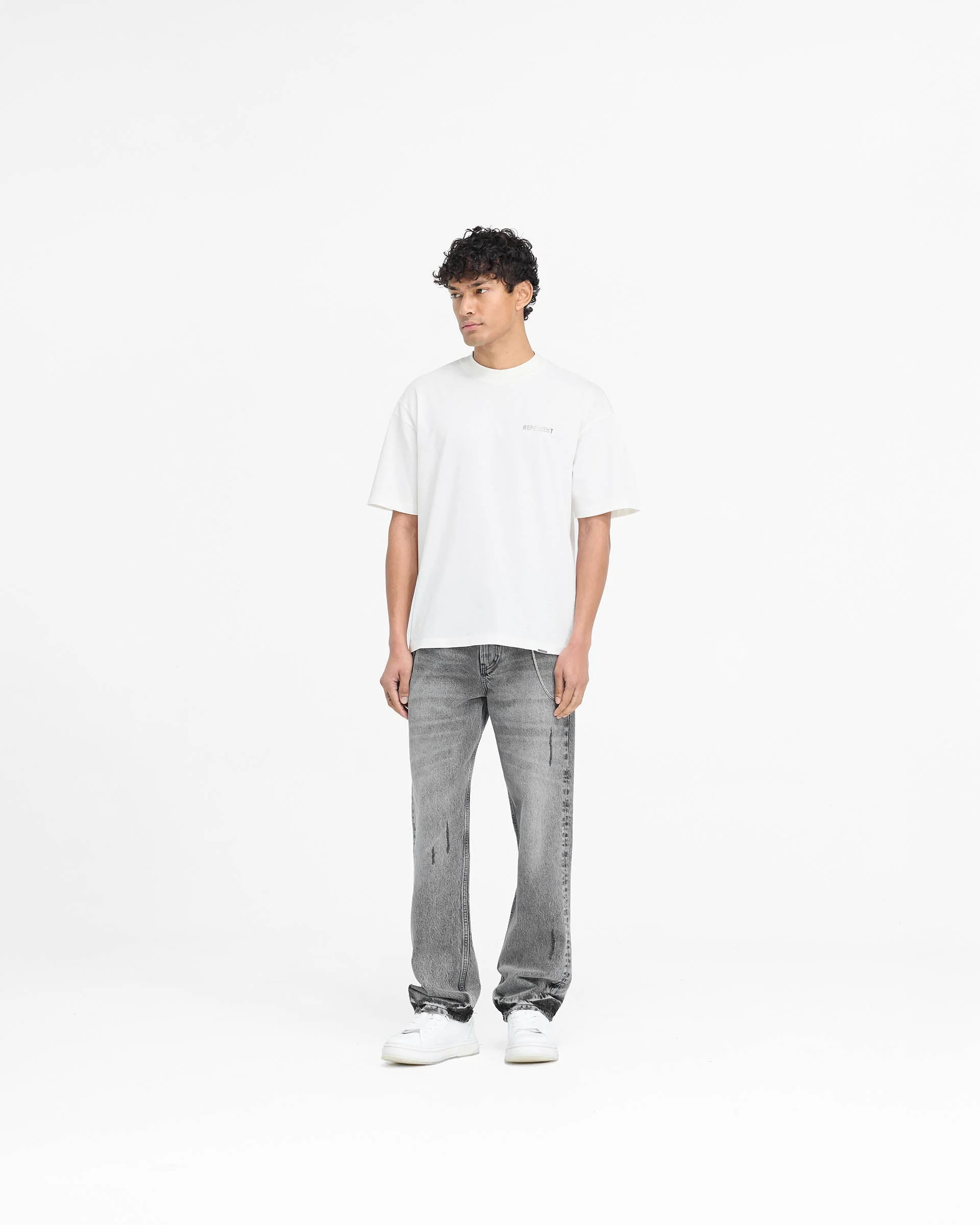 Block Logo T-Shirt - Flat White - Image 7