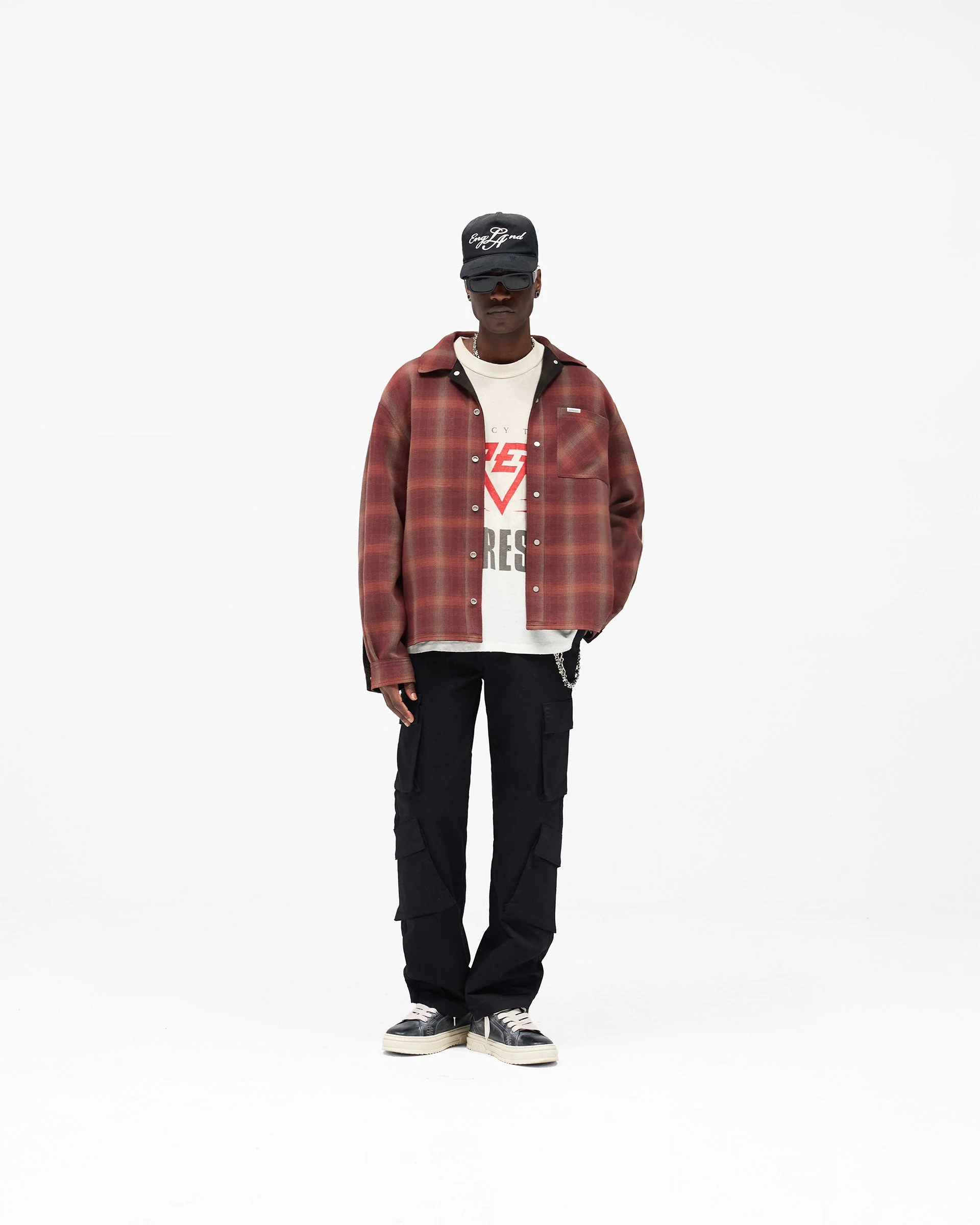 Bonded Reversible Check Shirt - Nero - Image 11