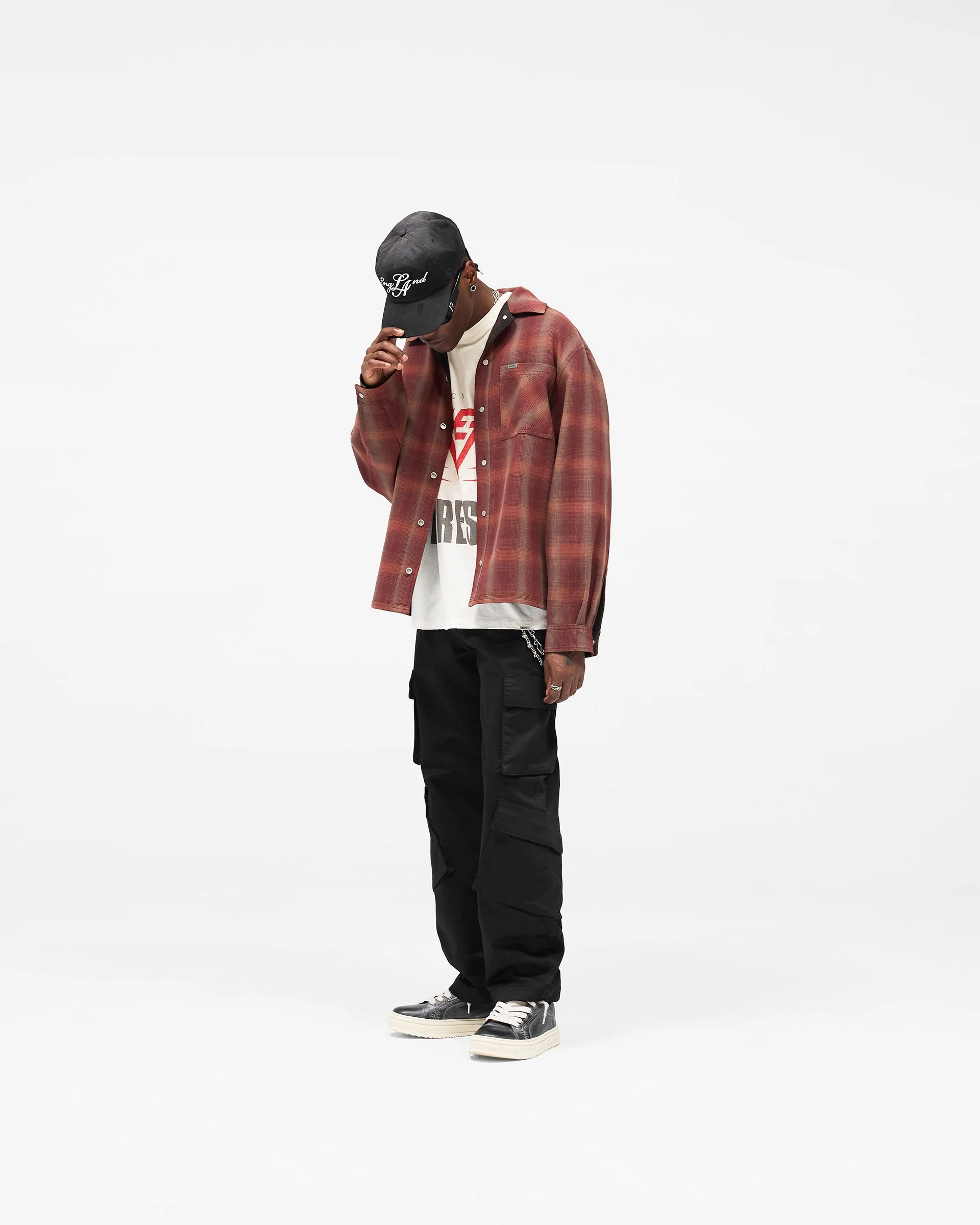 Bonded Reversible Check Shirt - Nero - Image 13