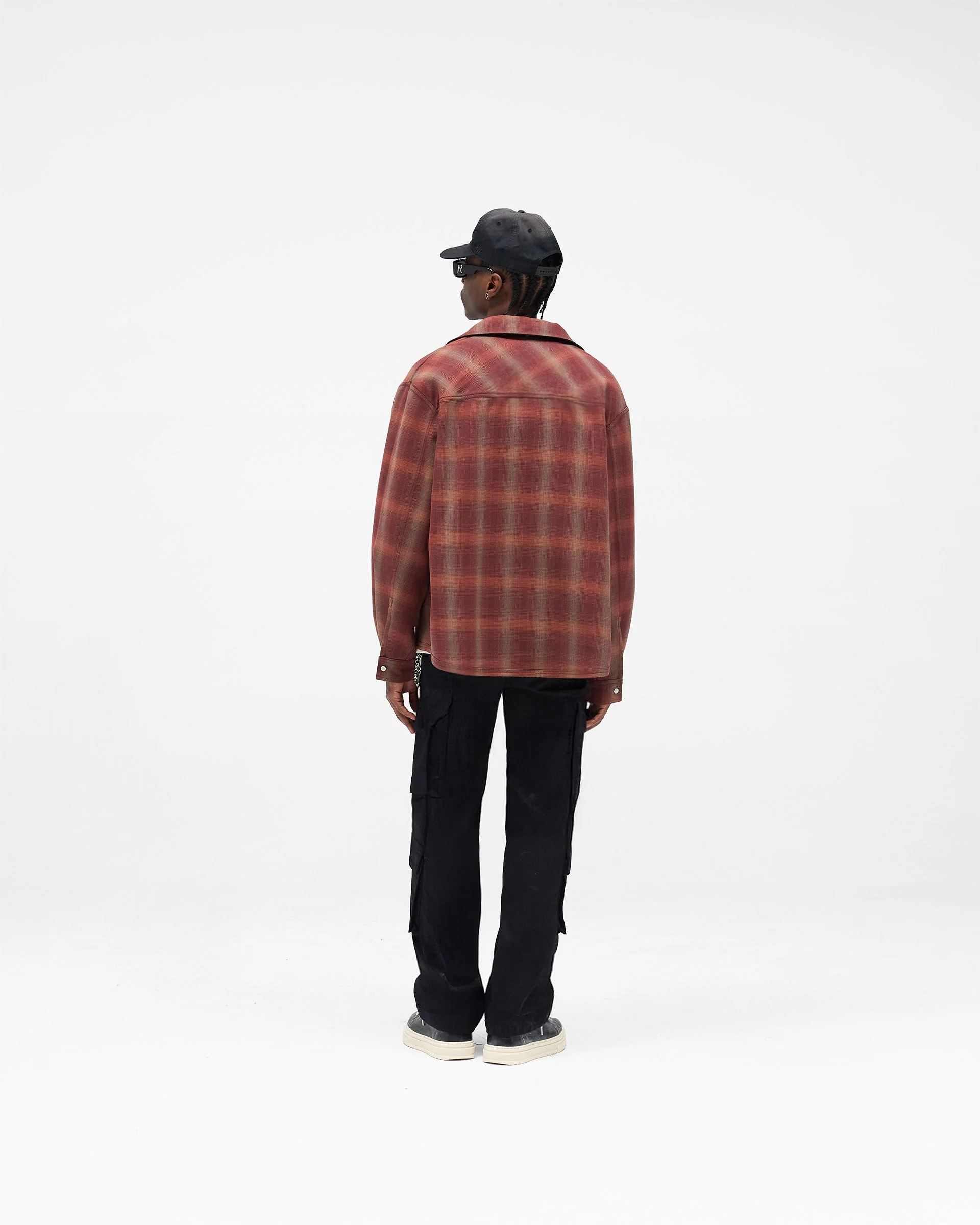 Bonded Reversible Check Shirt - Nero - Image 14