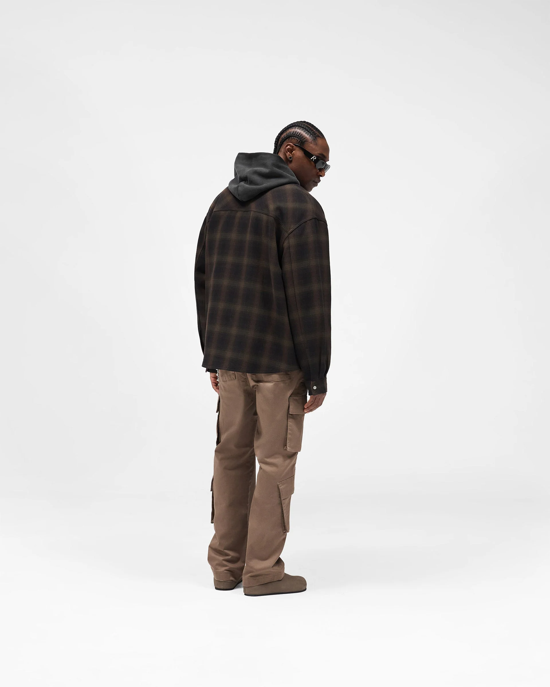 Bonded Reversible Check Shirt - Nero - Image 18