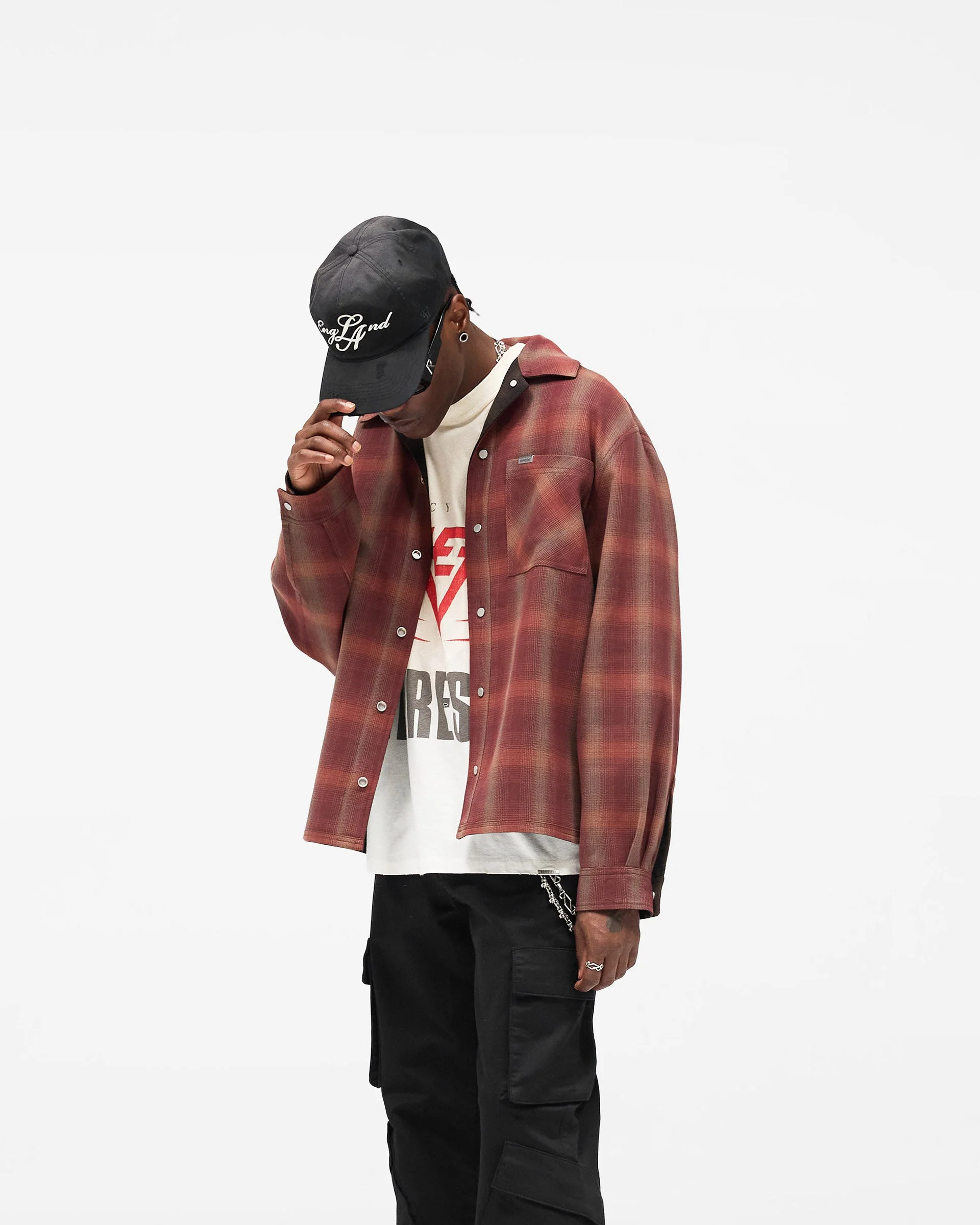 Bonded Reversible Check Shirt - Nero - Image 4