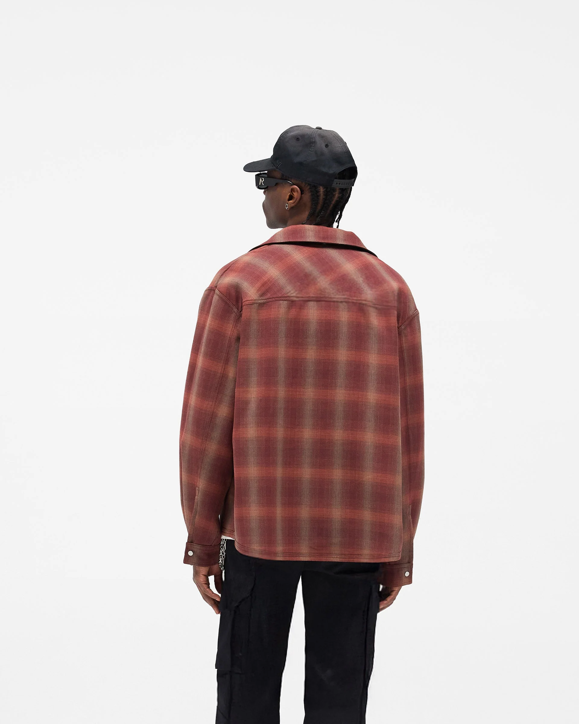 Bonded Reversible Check Shirt - Nero - Image 6