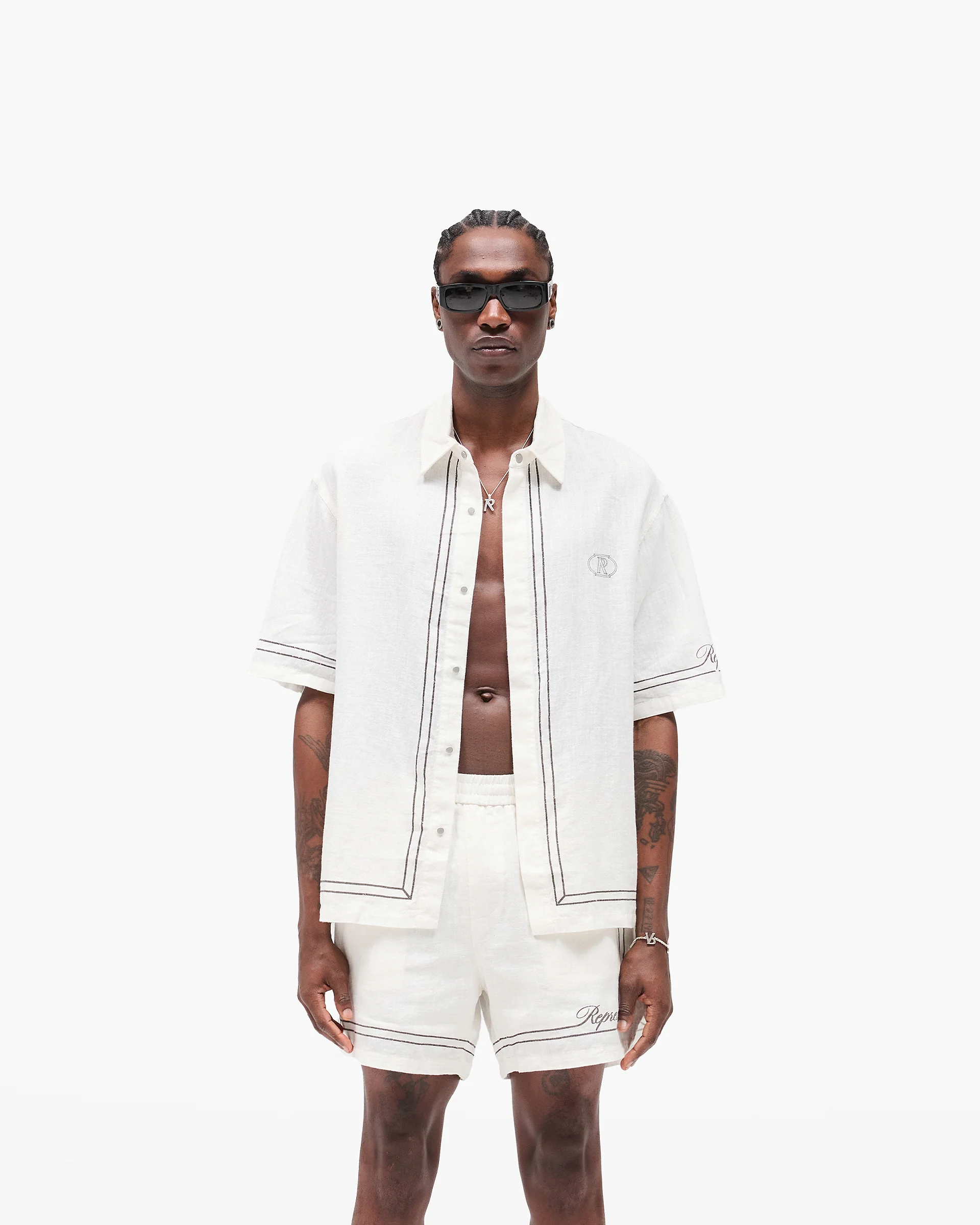 Border Shirt - Whisper White - Image 3