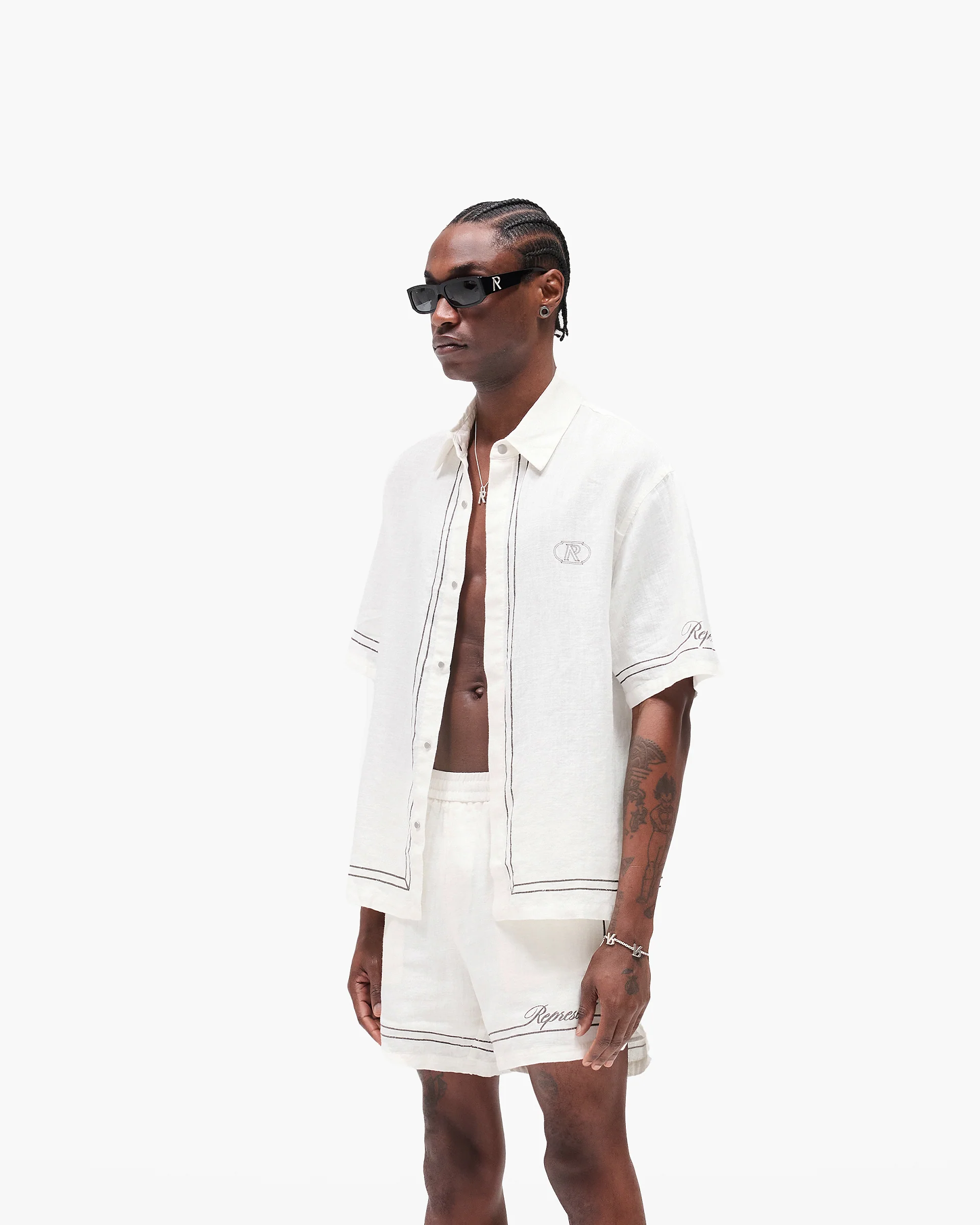 Border Shirt - Whisper White - Image 4