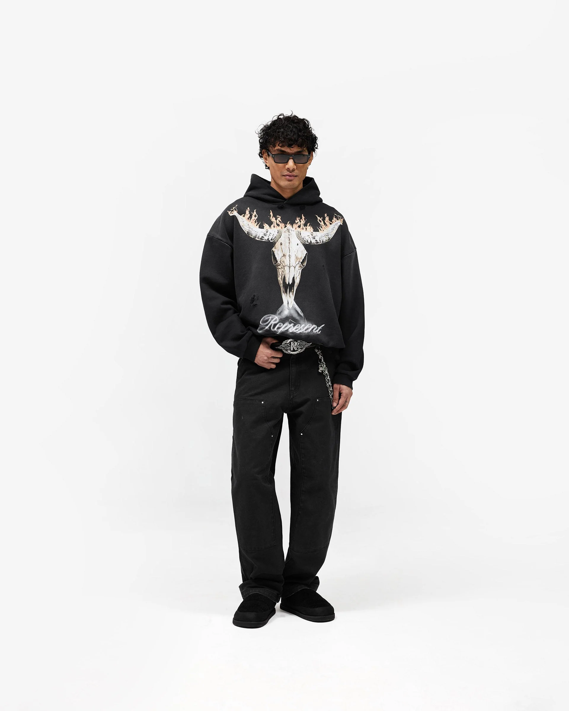 British Cowboys Hoodie - Stained Black - Image 6