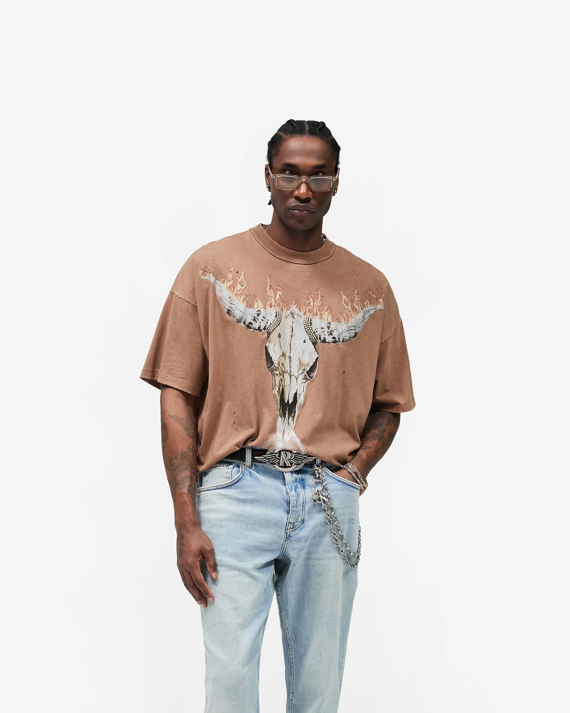 British Cowboys T-Shirt - Dusty Brown - Image 3