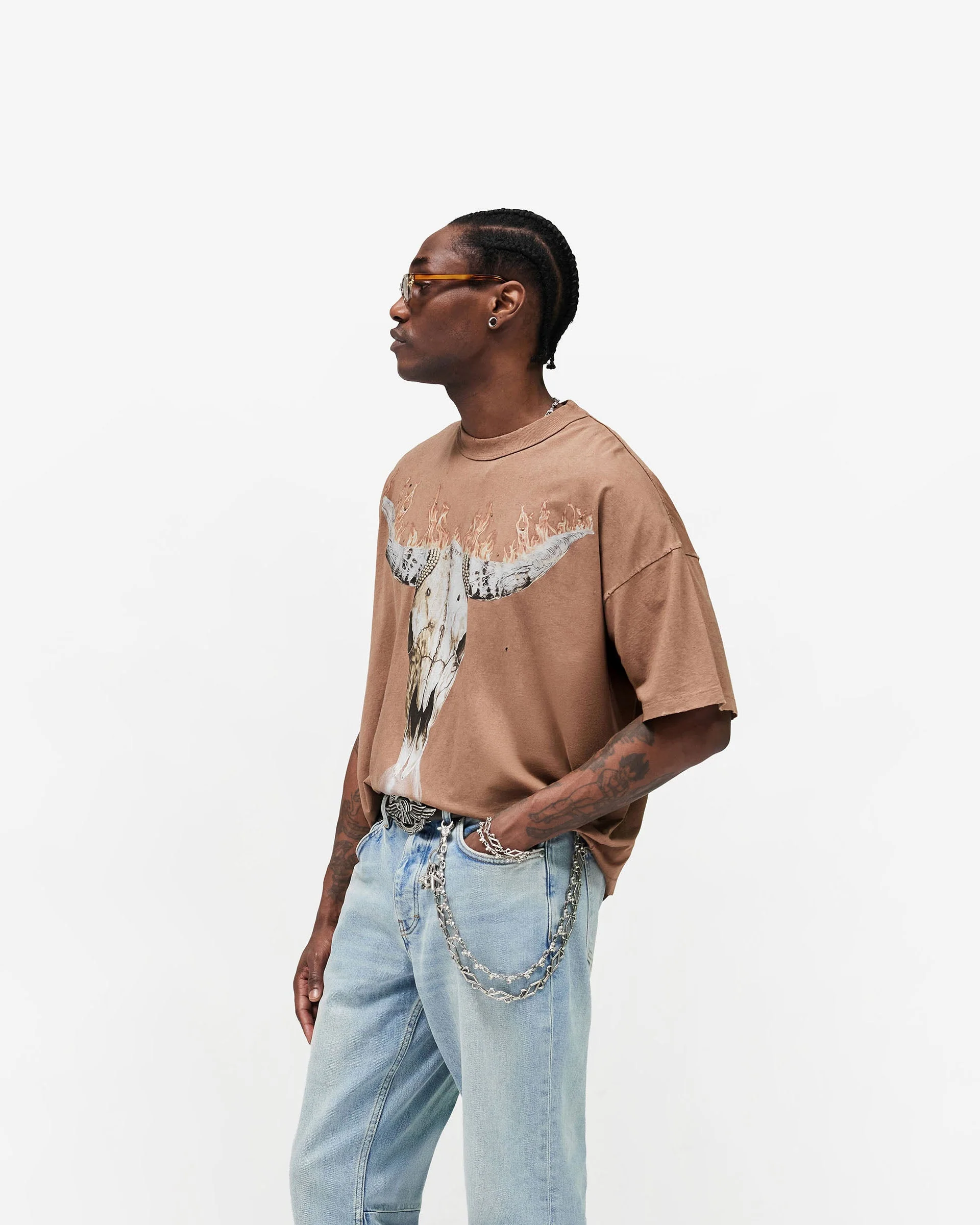 British Cowboys T-Shirt - Dusty Brown - Image 4
