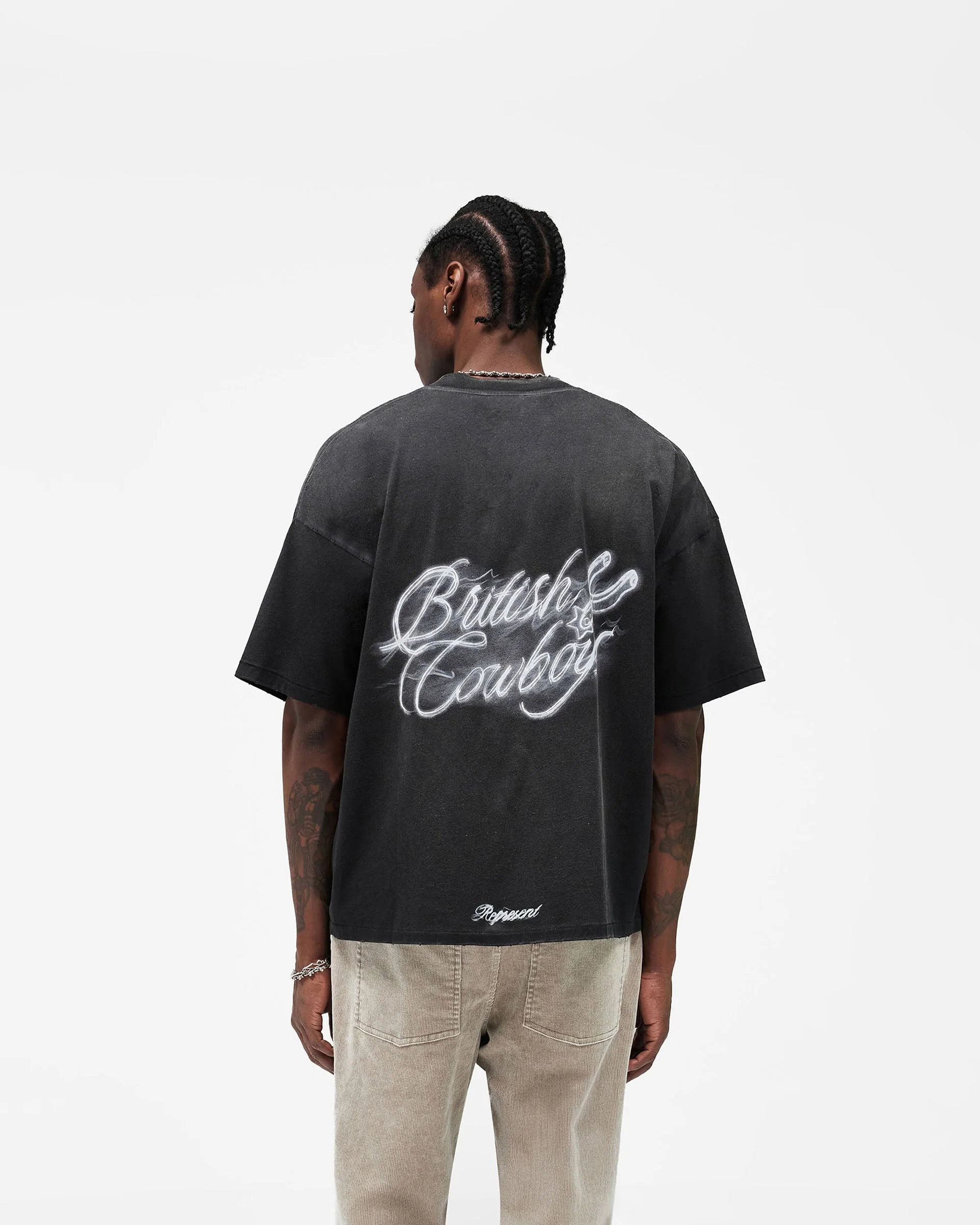 British Cowboys T-Shirt - Stained Black - Image 5