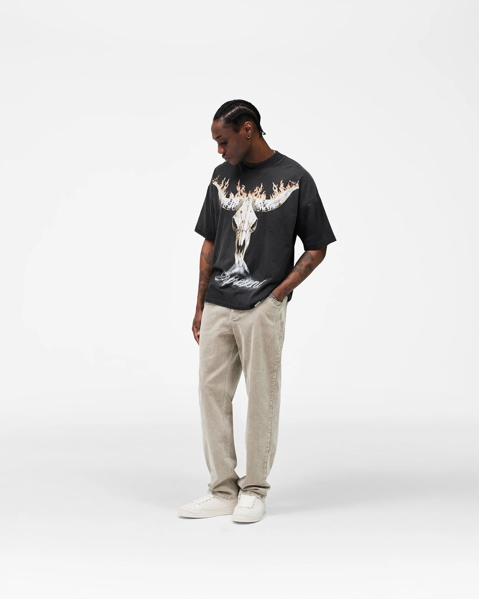 British Cowboys T-Shirt - Stained Black - Image 9