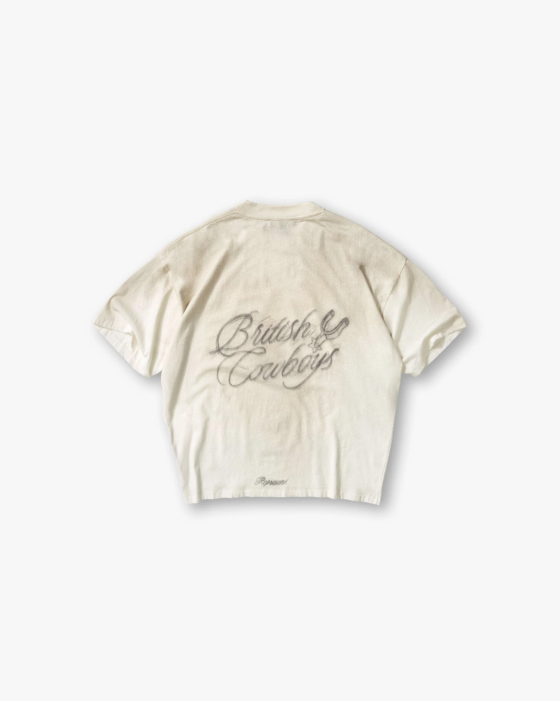 British Cowboys T-Shirt - Washed Ecru - Image 2