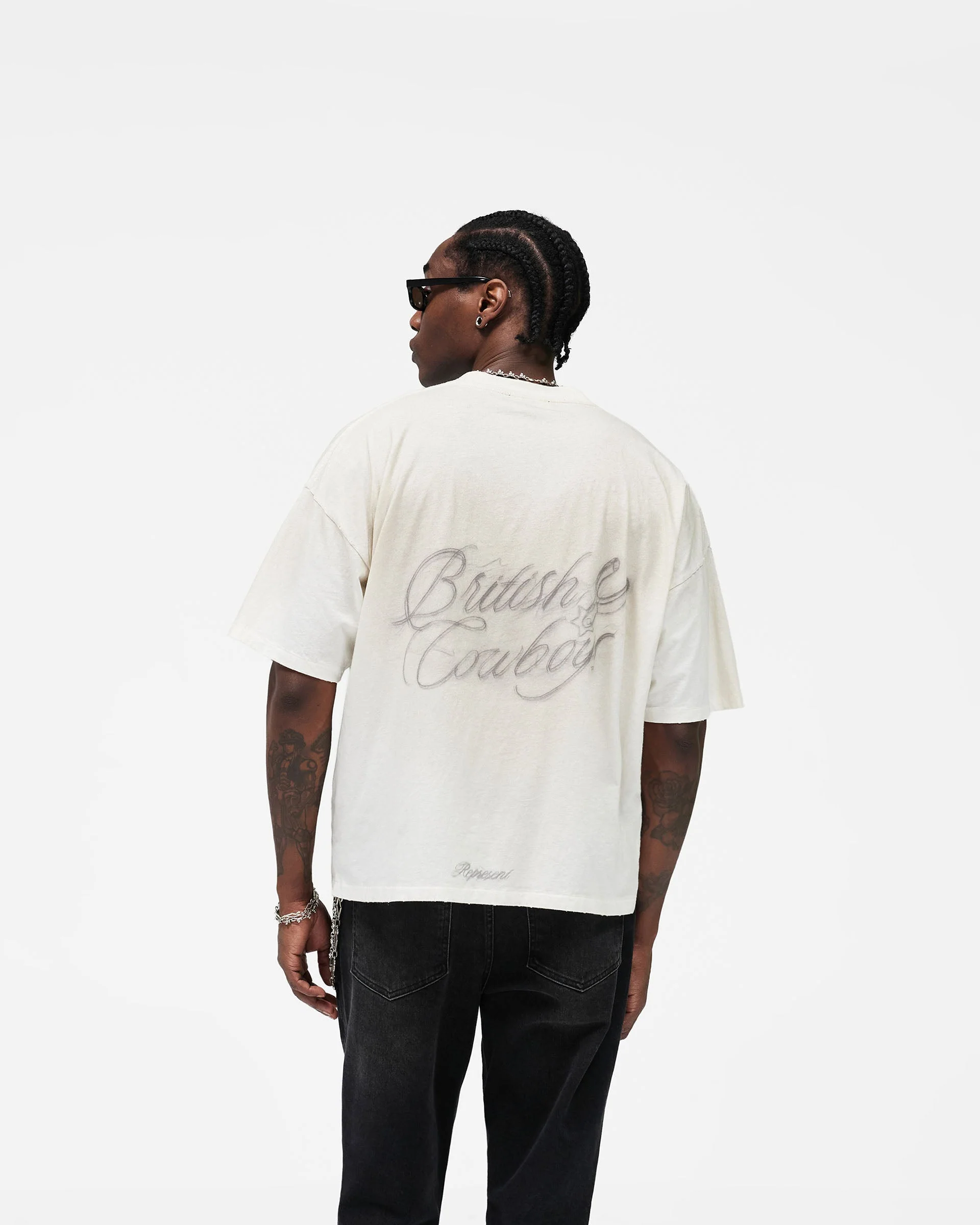 British Cowboys T-Shirt - Washed Ecru - Image 5