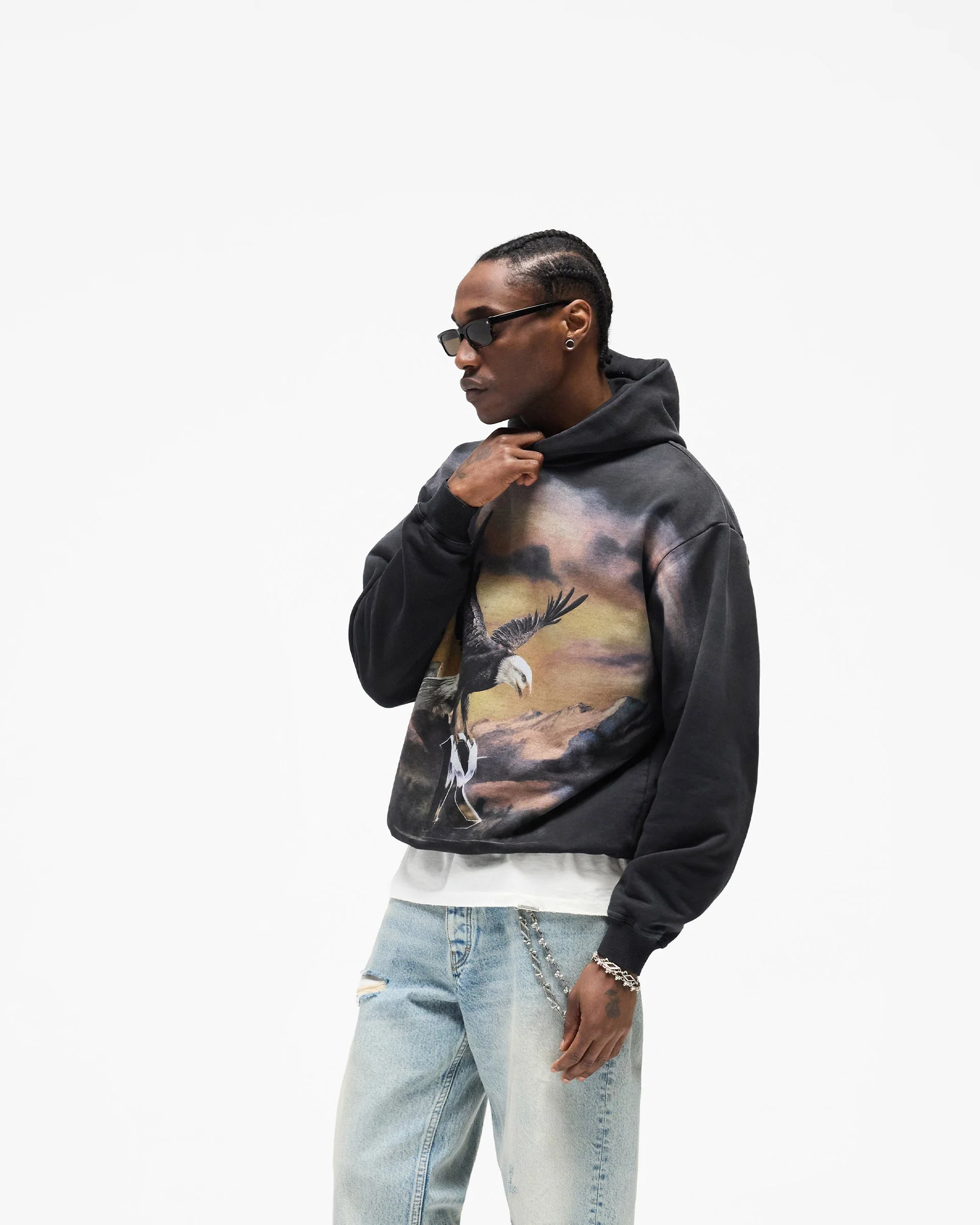 Chrome Flight Hoodie - Stained Black - Image 4